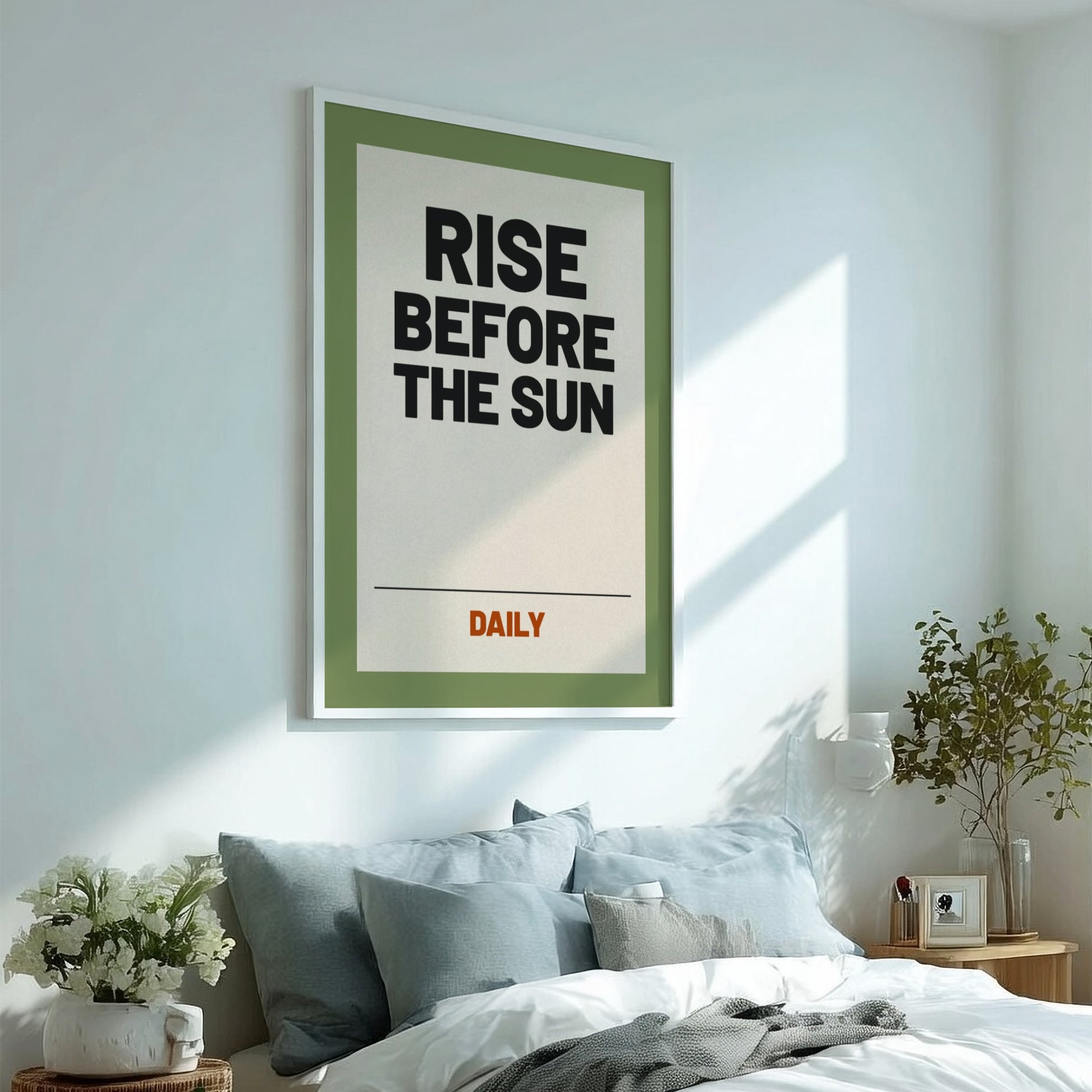 Motivational quotes poster featuring bold typography and earthy colors, designed to inspire and energize any