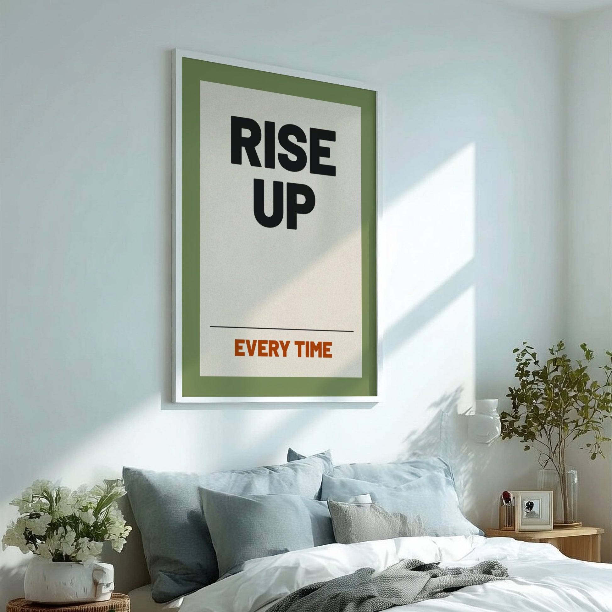 Motivational quotes poster featuring bold typography in earthy colors, perfect for home decor and inspiration.