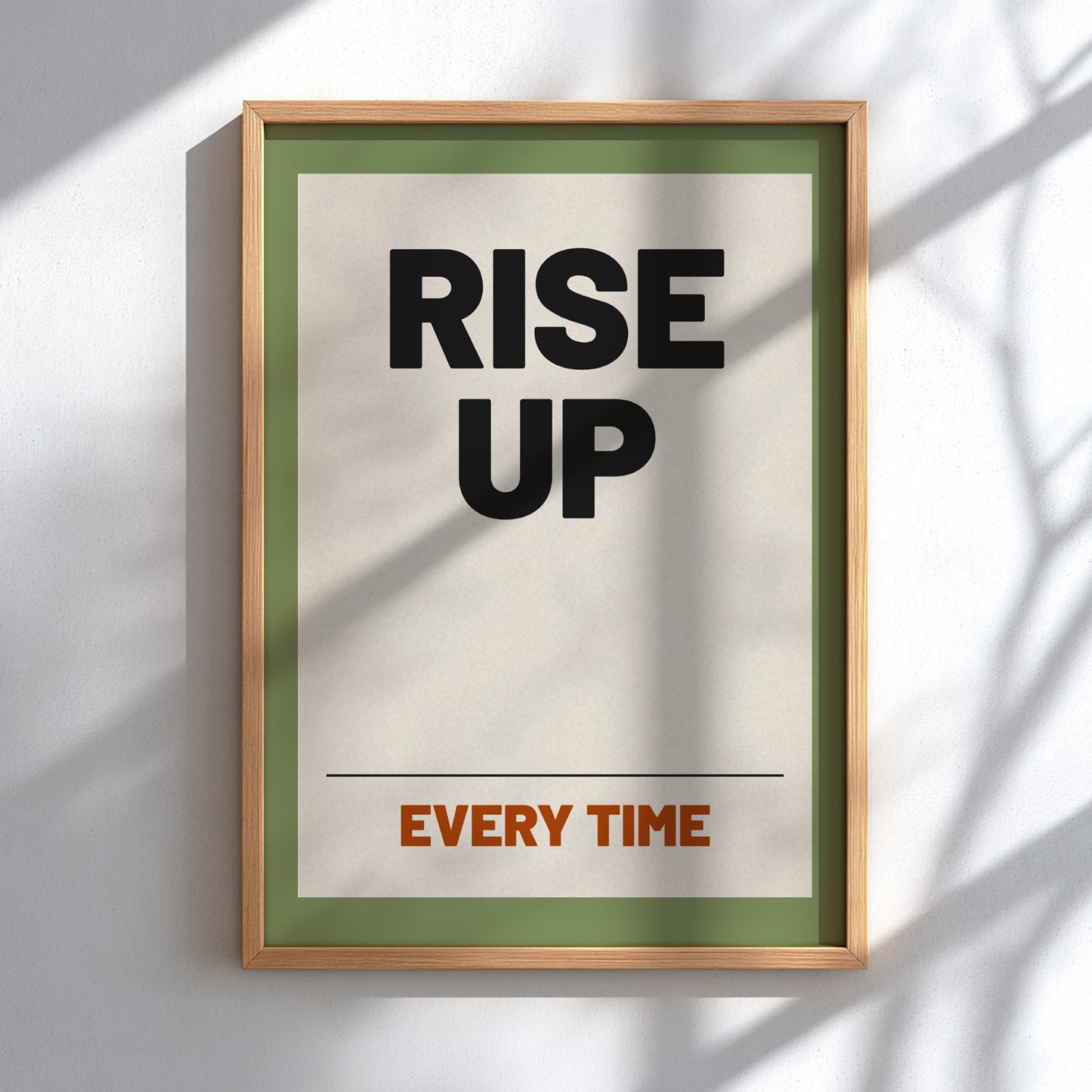 Motivational quotes poster featuring bold typography in earthy colors, perfect for home decor and inspiration.