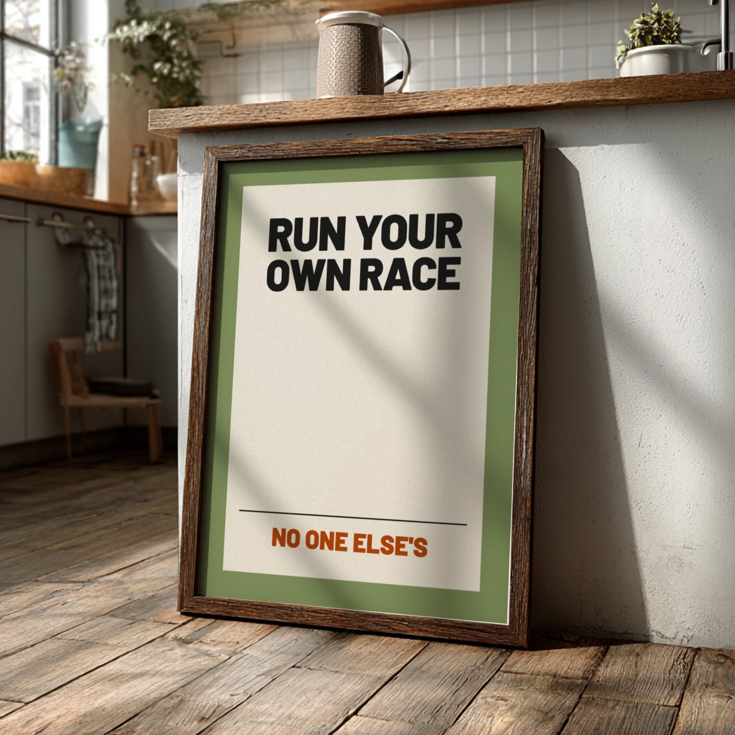 Motivational quotes poster featuring bold typography on a neutral background, inspiring personal growth.