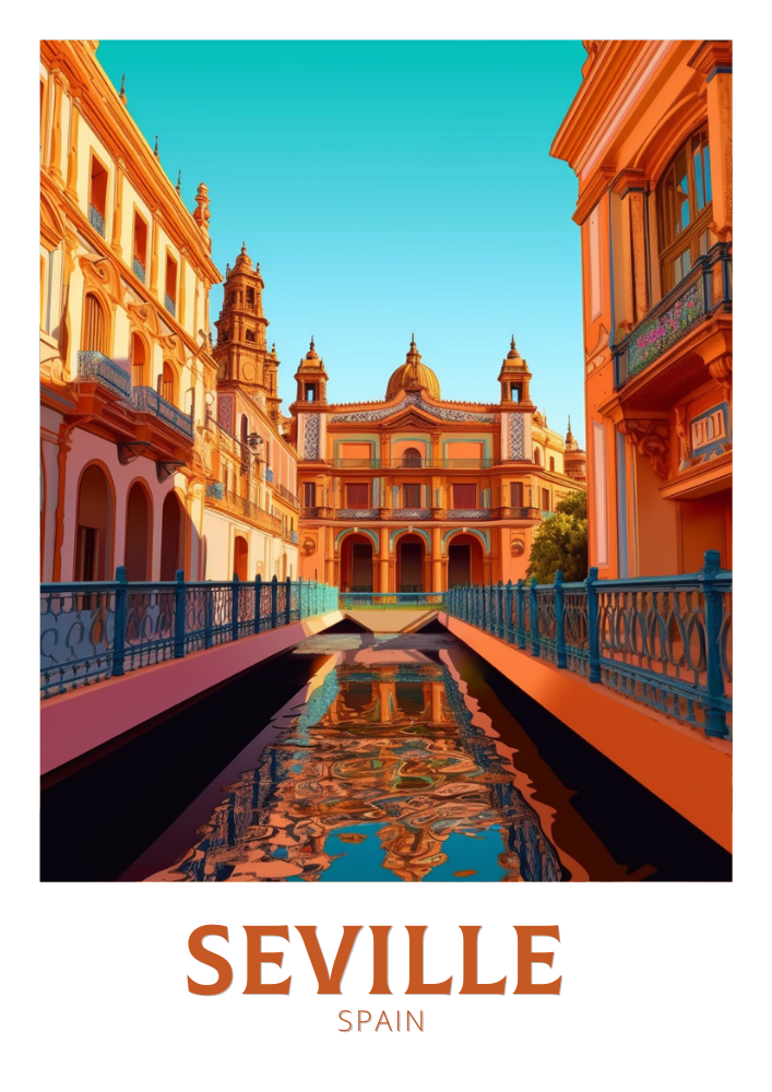 Europe SEVILLE TRAVEL ART - SPAIN POSTER