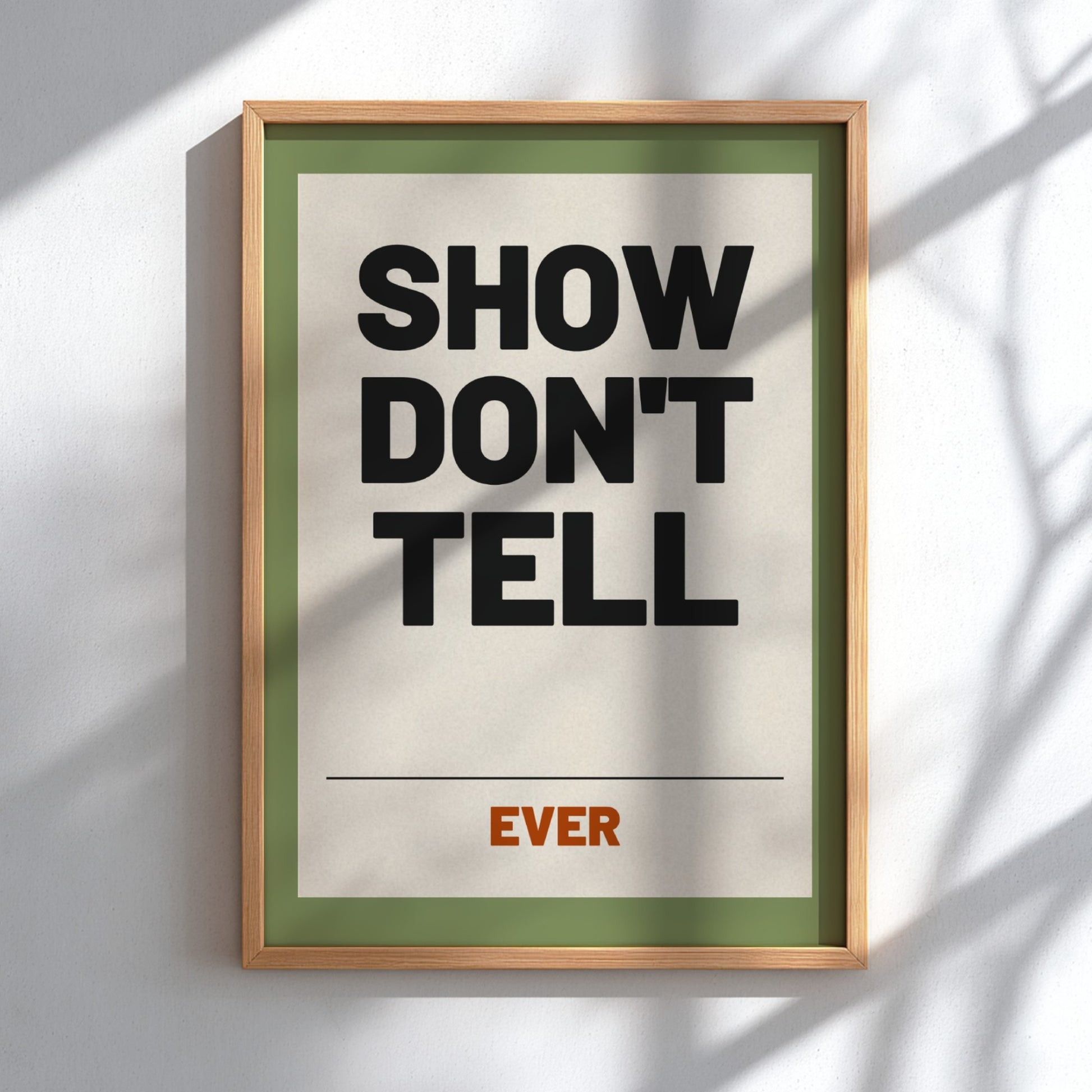 Motivational quotes poster featuring bold typography and earthy colors for home decor.