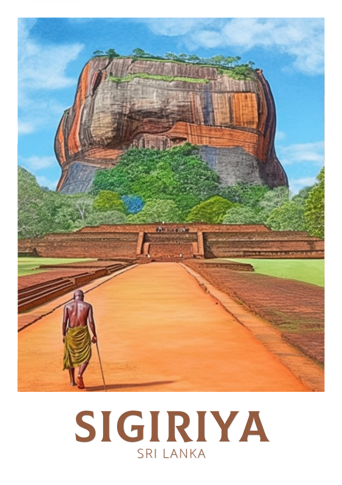 Asian SIGIRIYA POSTER - SRI LANKA ARTWORK