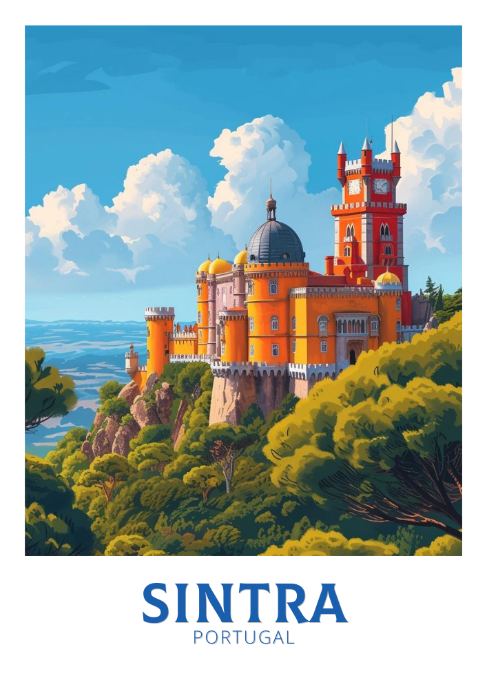Europe SINTRA TRAVEL PRINT - PORTUGAL ARTWORK