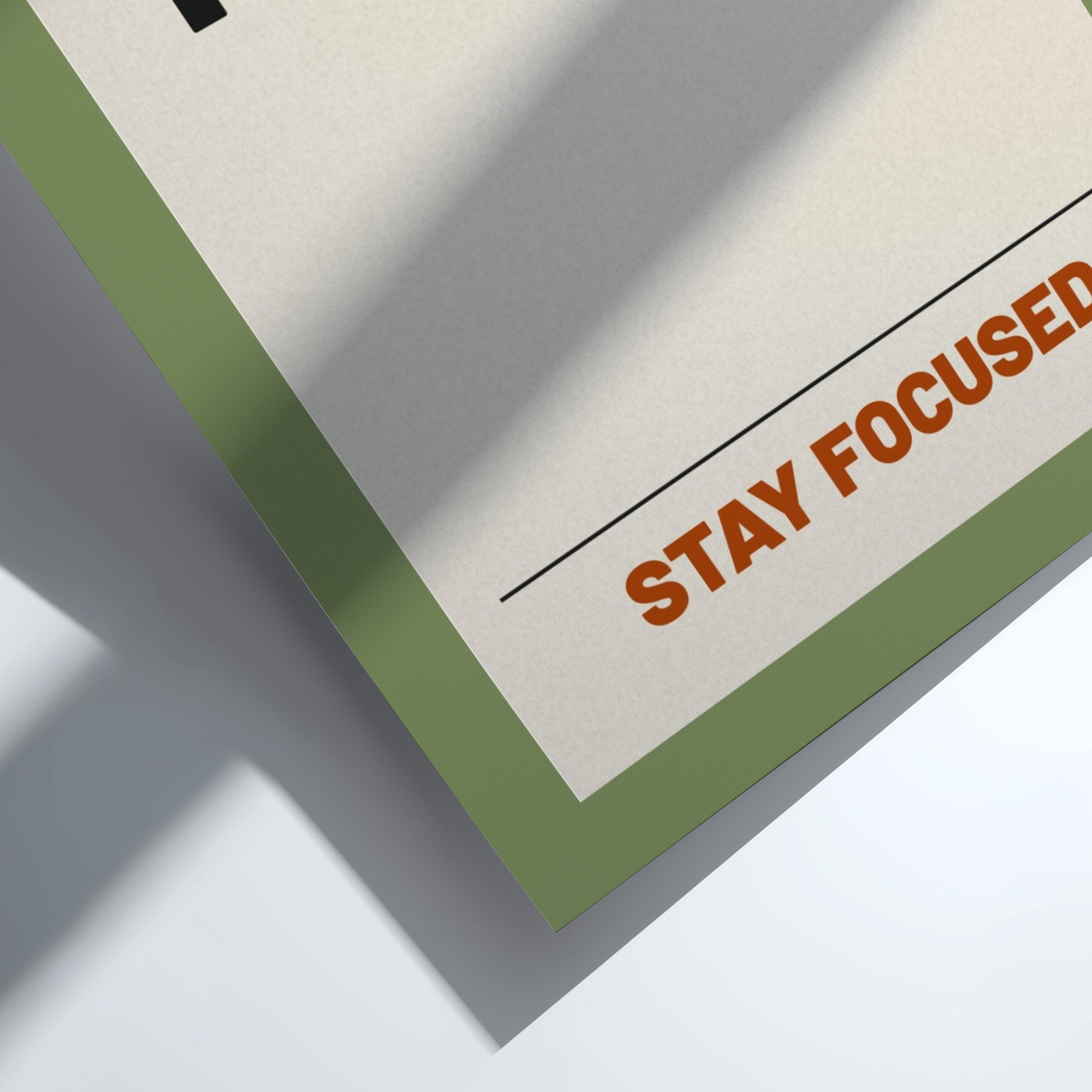 Stay Hungry motivational poster with bold typography and minimalist design in earthy tones