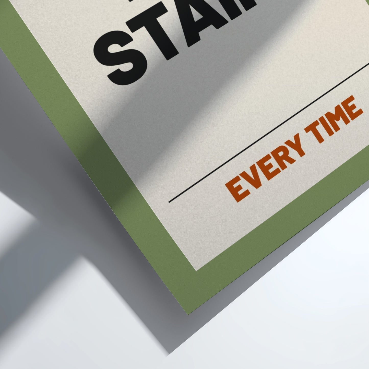 Motivational quotes poster featuring 'Take the Stairs' in bold typography on a green background, ideal for