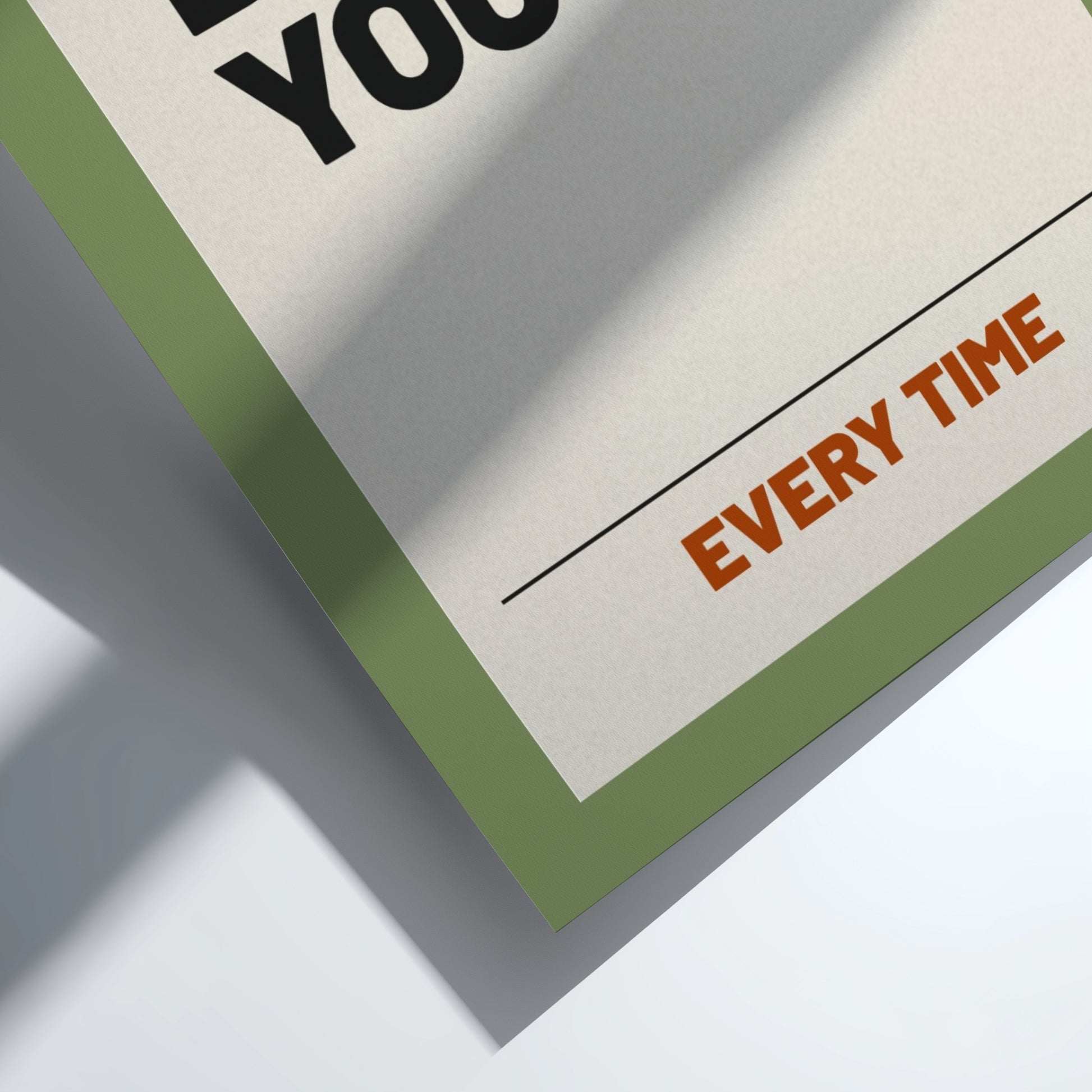 Motivational quotes poster featuring bold typography and calming colors, ideal for home or office decor.