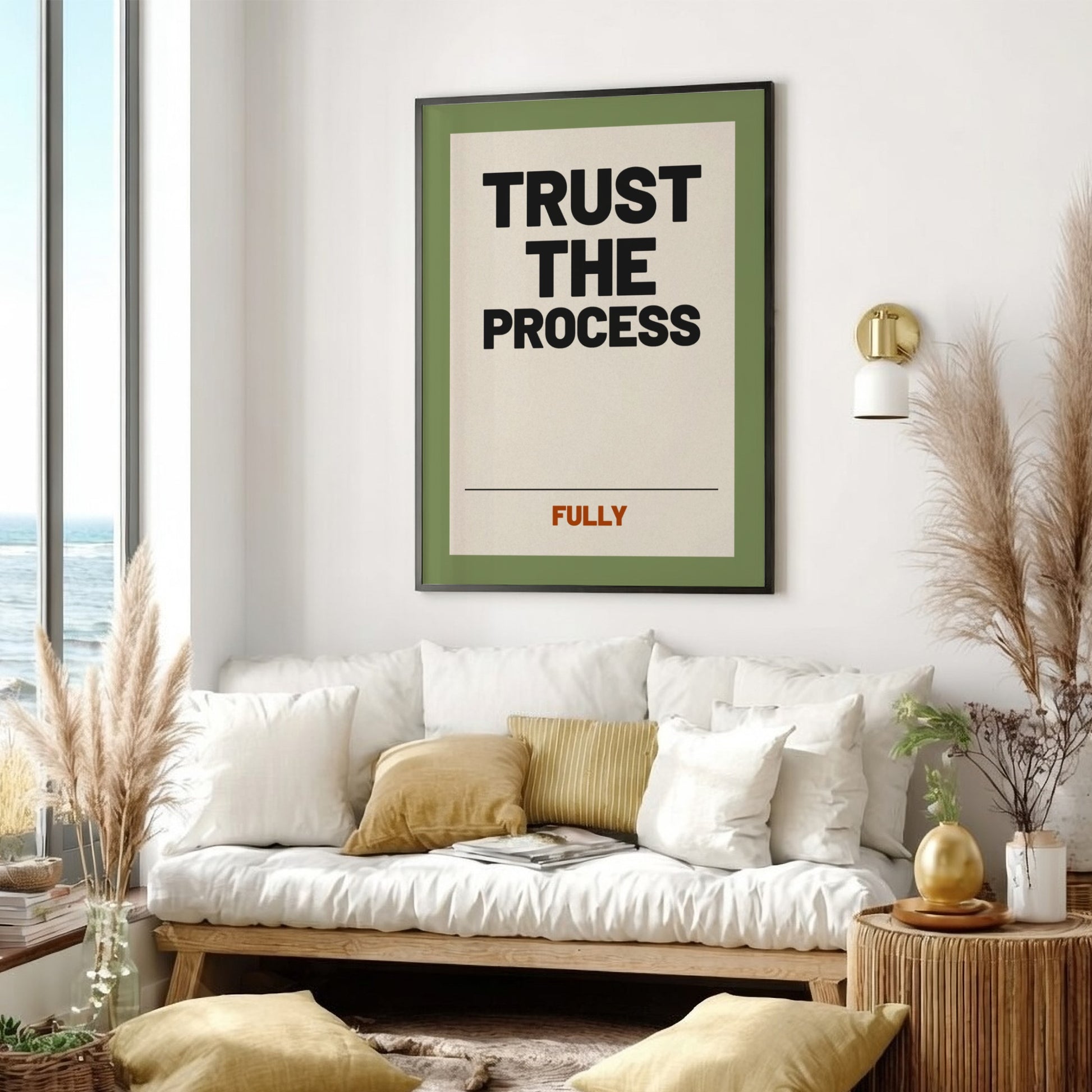 Motivational quotes poster featuring bold typography and a green background, perfect for inspiring decor.
