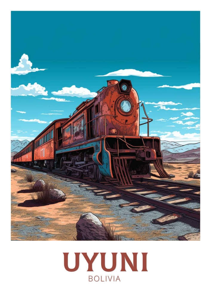 South America UYUNI POSTER - TRAVEL PRINT