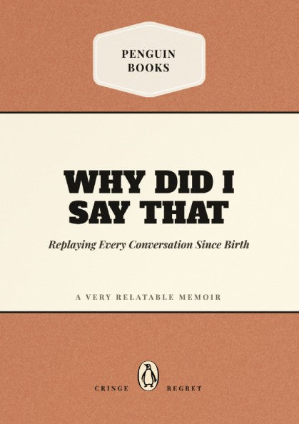 Funny quote poster featuring colorful penguin book illustration, humorous design for wall decor