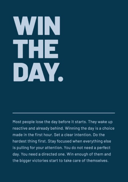 Motivational poster featuring bold typography and calming colors, perfect for home decor and inspiration.