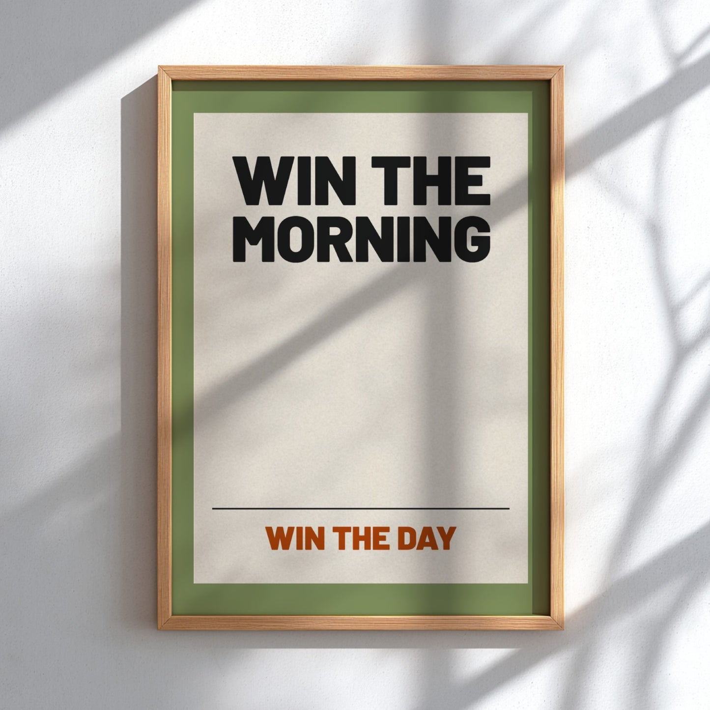 Motivational quotes poster featuring bold typography and a neutral background, ideal for home decor and