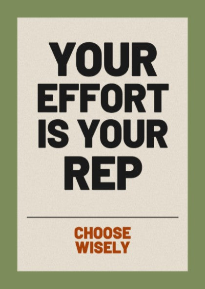 Motivational poster featuring bold typography on a green background, ideal for home decor and inspiration.