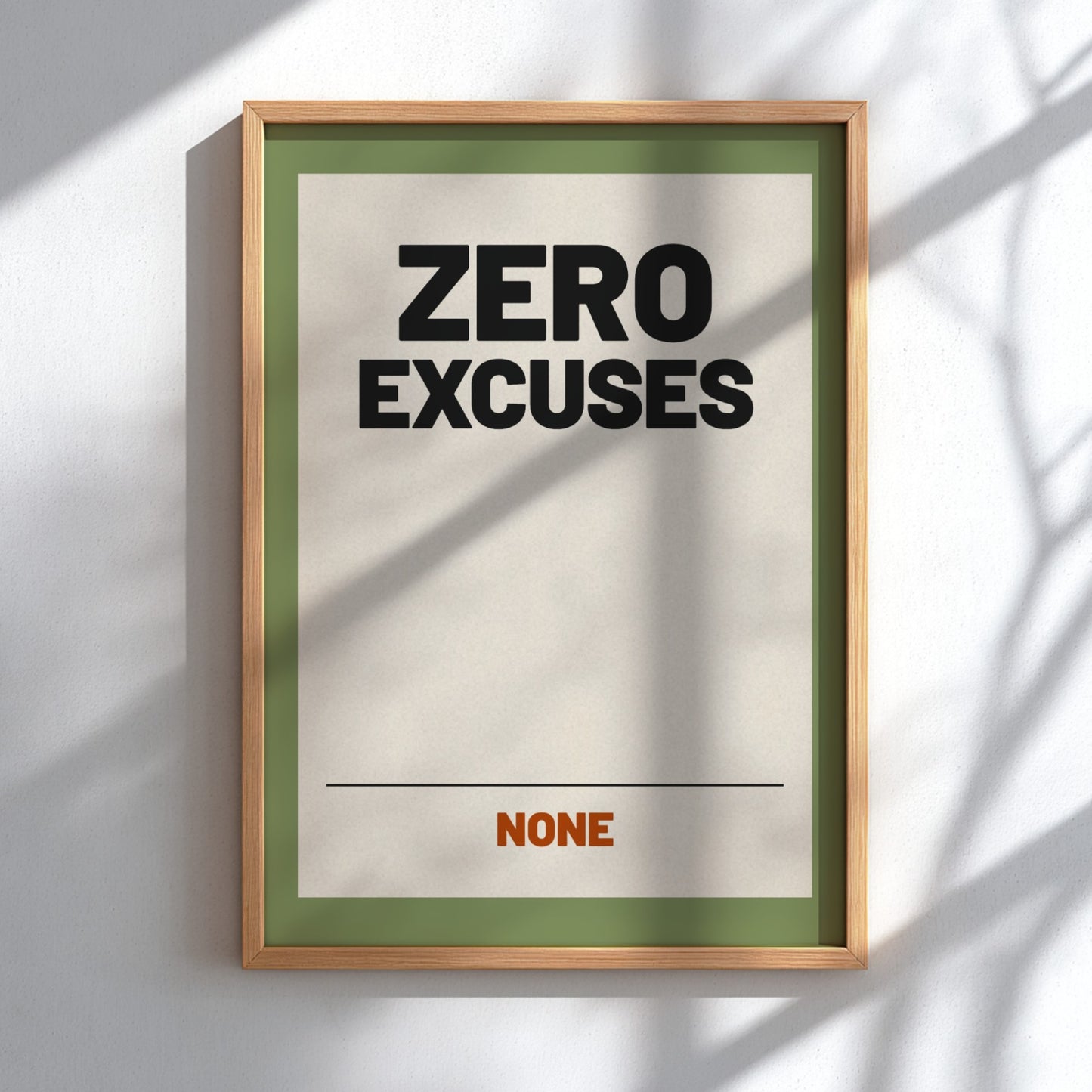 Motivational quotes poster featuring bold typography in a minimalist style, perfect for inspiring decor.