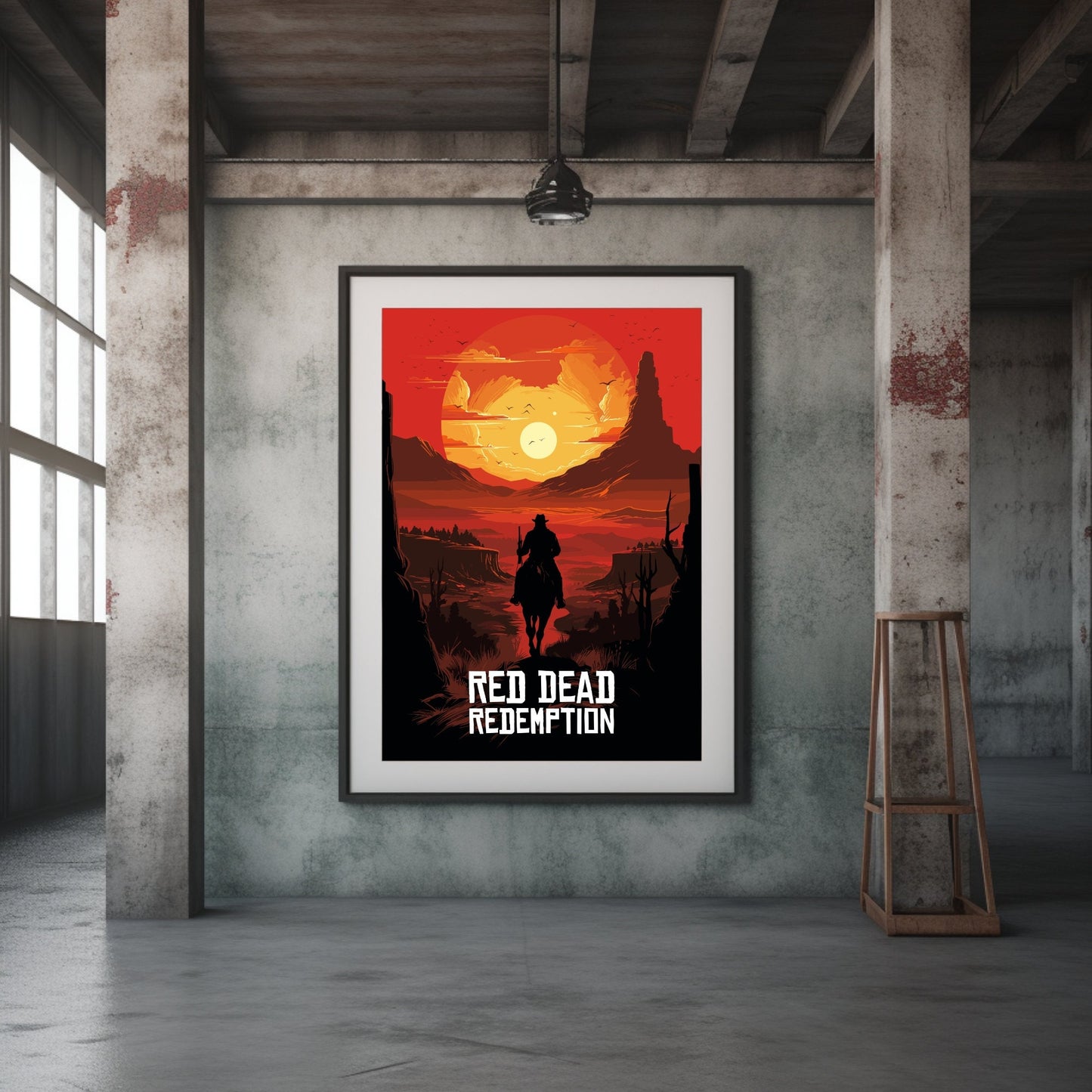 Red Dead Redemption print, Gaming Room Poster, Minimalist, Gaming Poster, Gaming Print, Game Gift, Video Games Poster, RDD game Poster