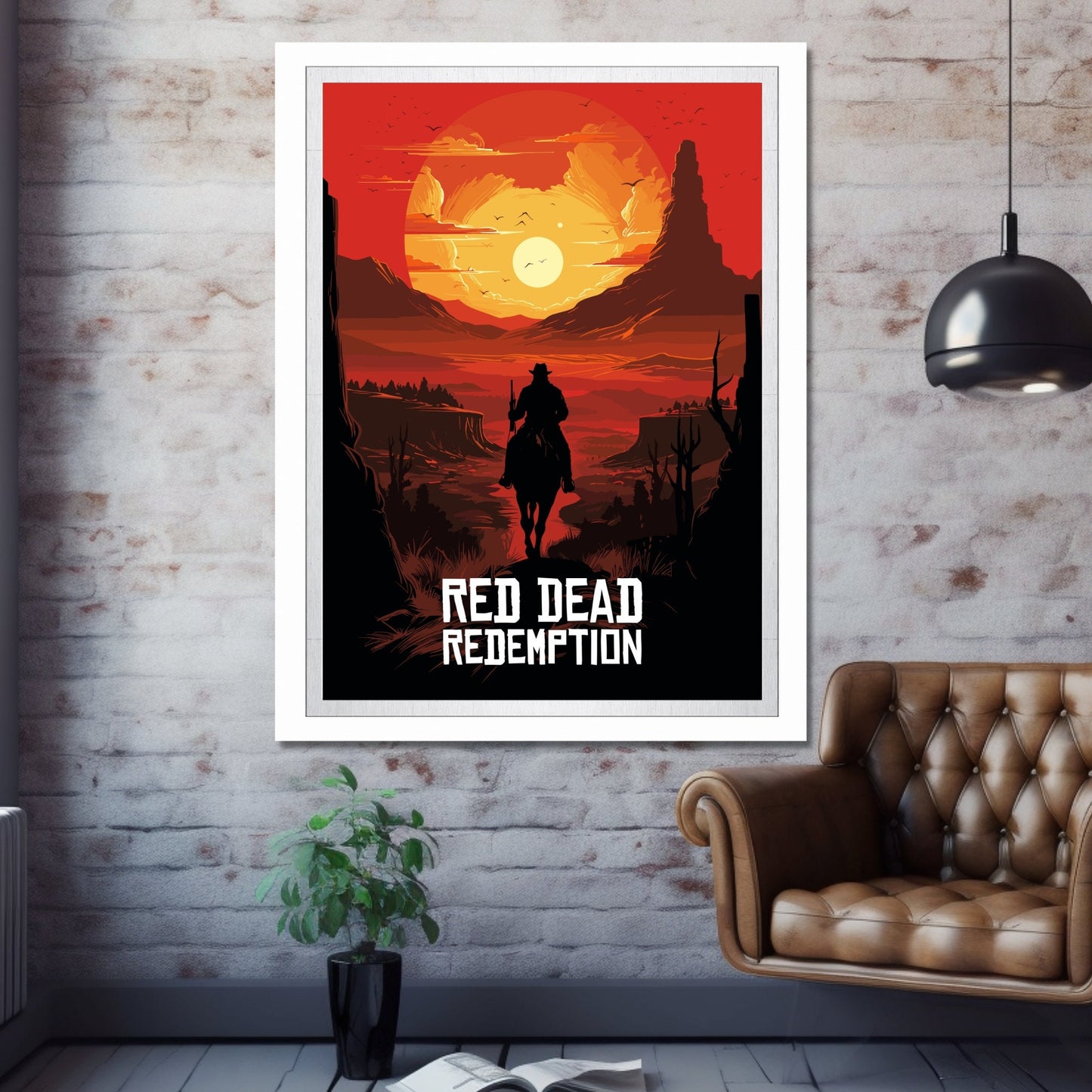 Red Dead Redemption print, Gaming Room Poster, Minimalist, Gaming Poster, Gaming Print, Game Gift, Video Games Poster, RDD game Poster