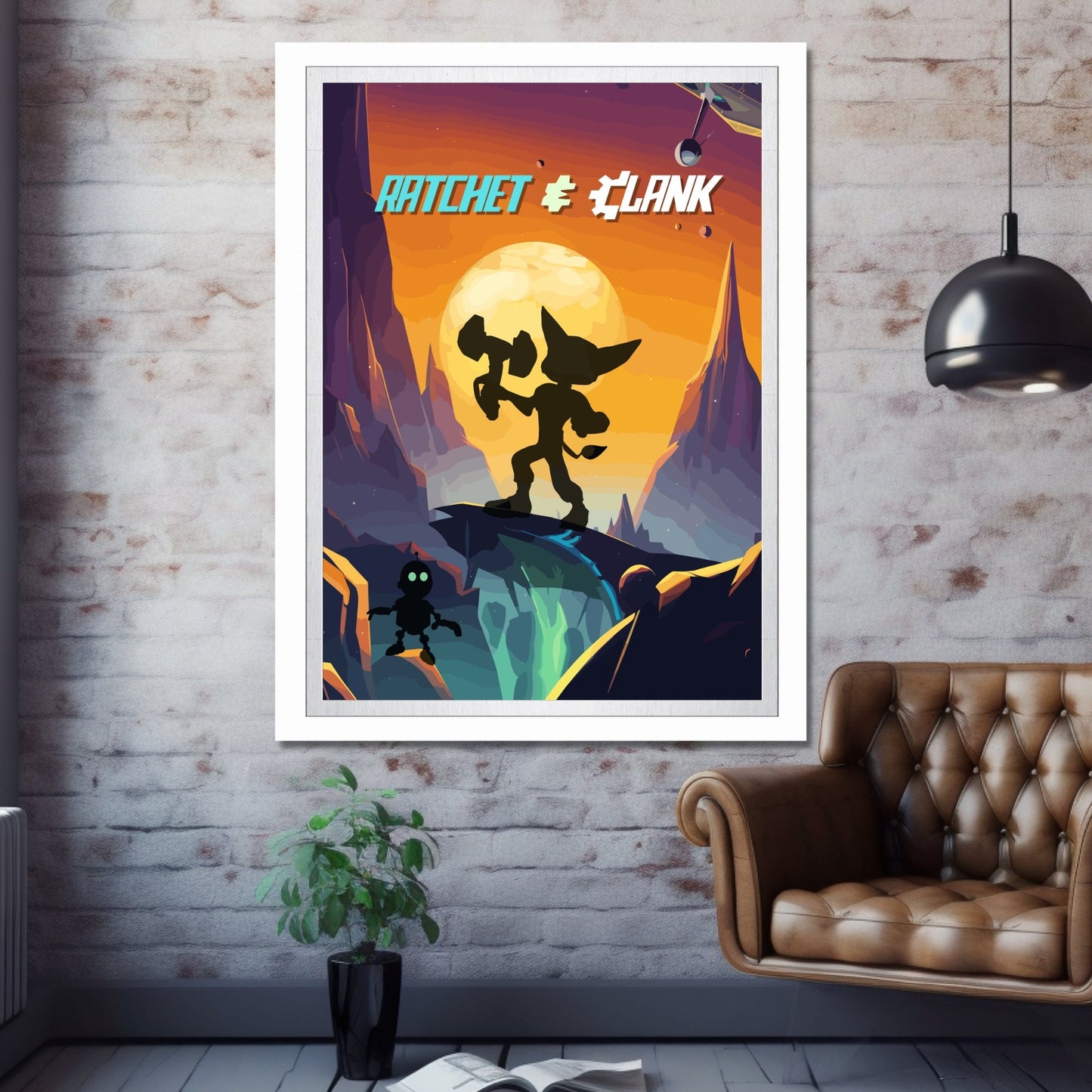 Ratchet and Clank print, Gaming Room Poster, Minimalist, Gaming Poster, Gaming Print, Game Gift, Video Game Poster, Ratchet and Clank Poster