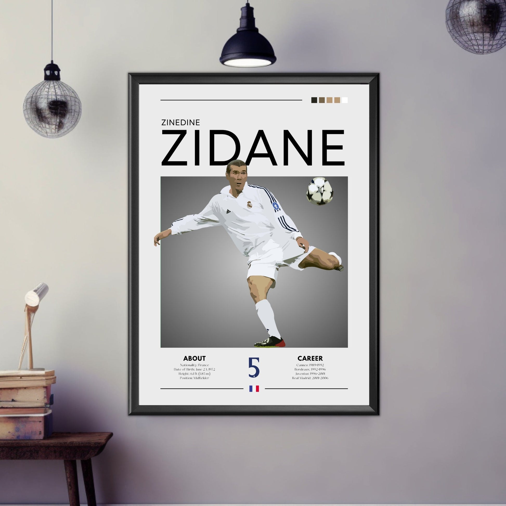 Zinedine Zidane Real Madrid Poster