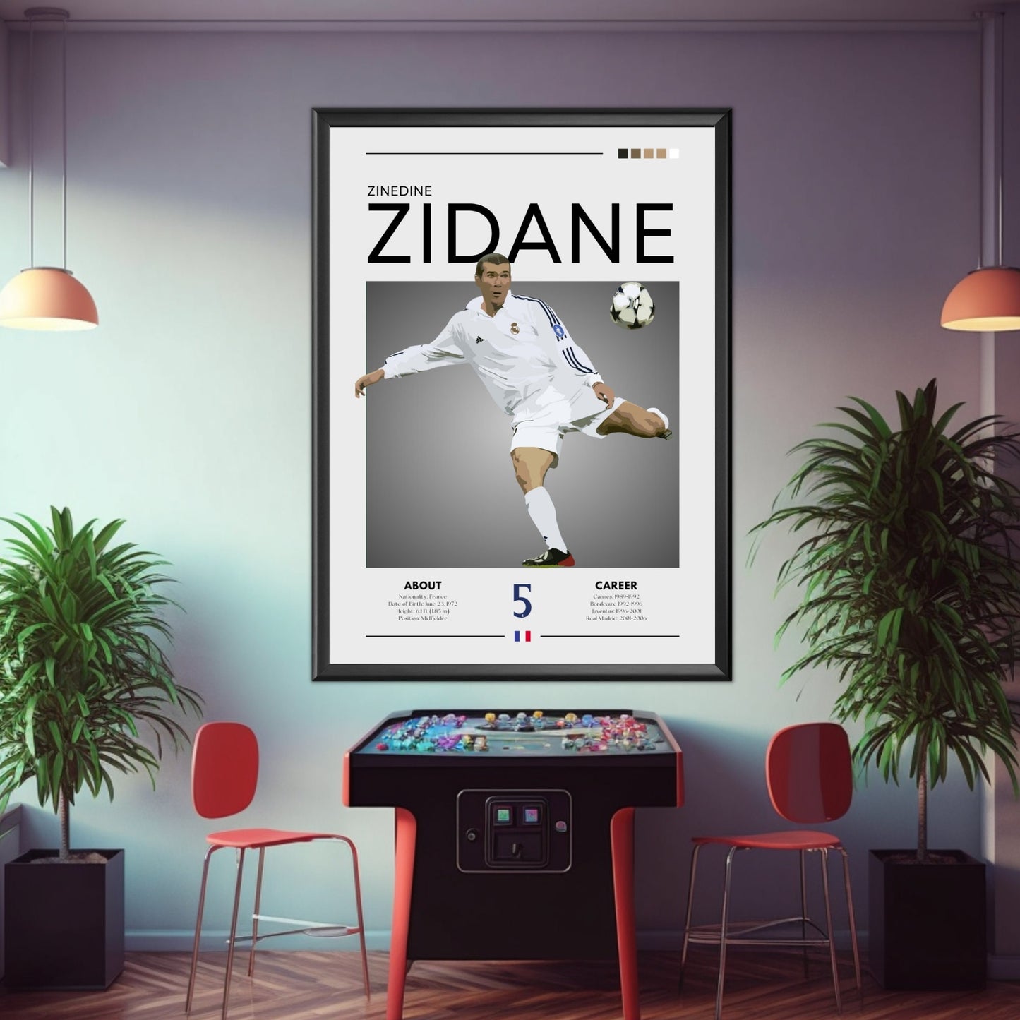 Zinedine Zidane Real Madrid Poster