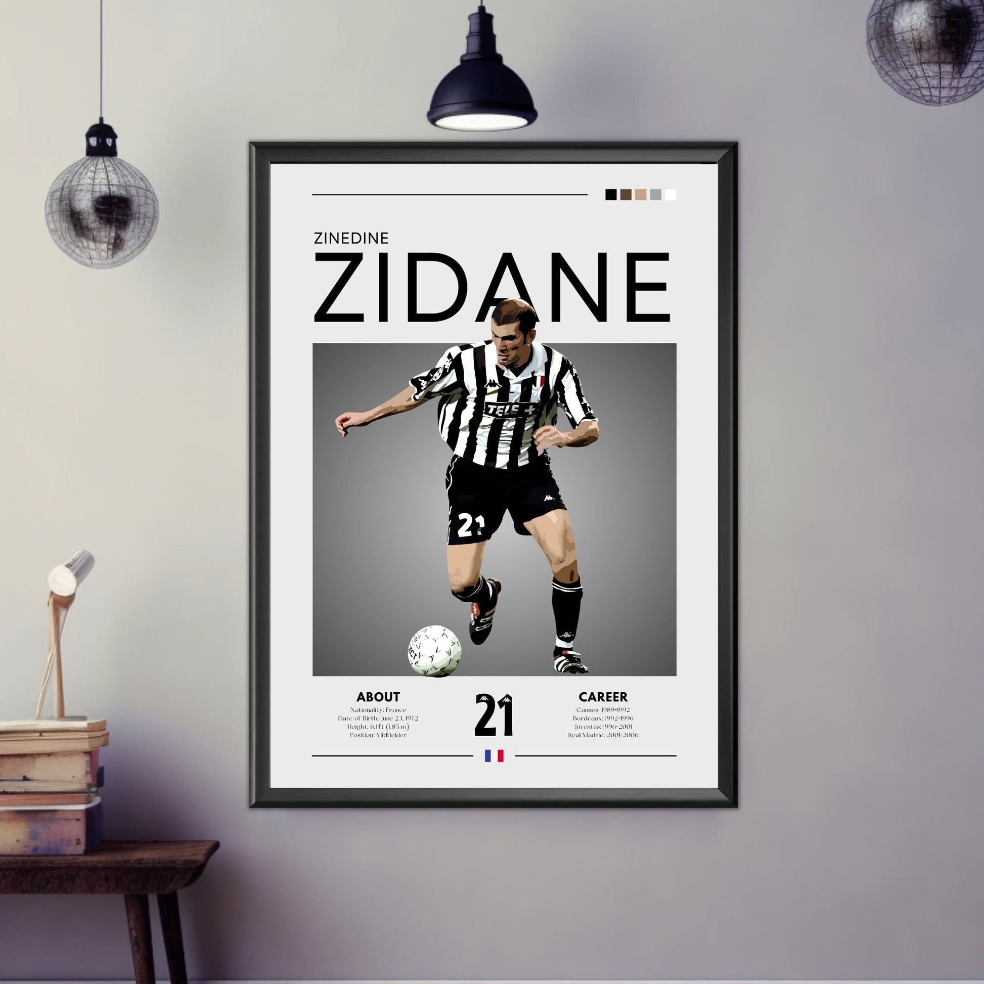 Zinedine Zidane Juventus Poster