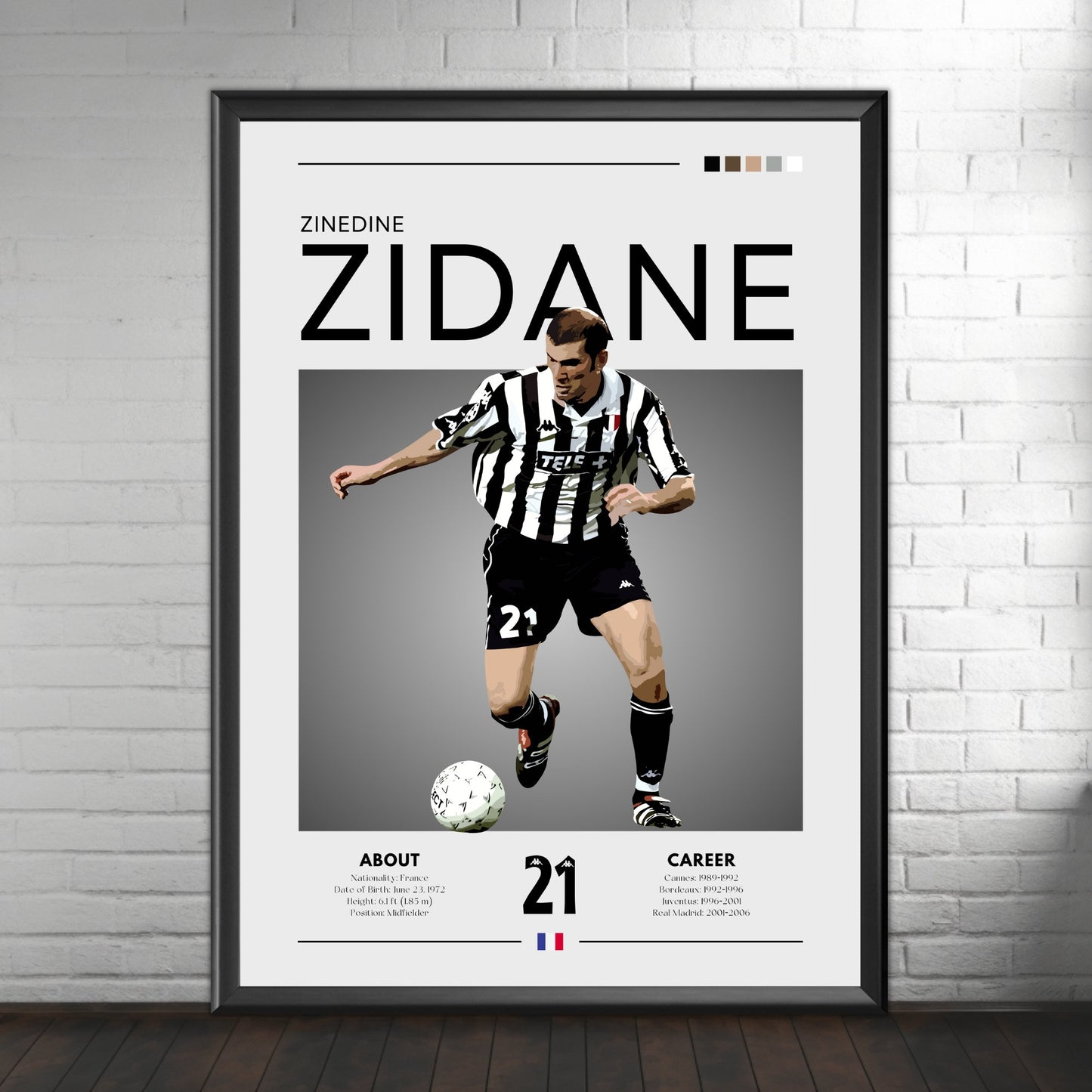 Zinedine Zidane Juventus Poster