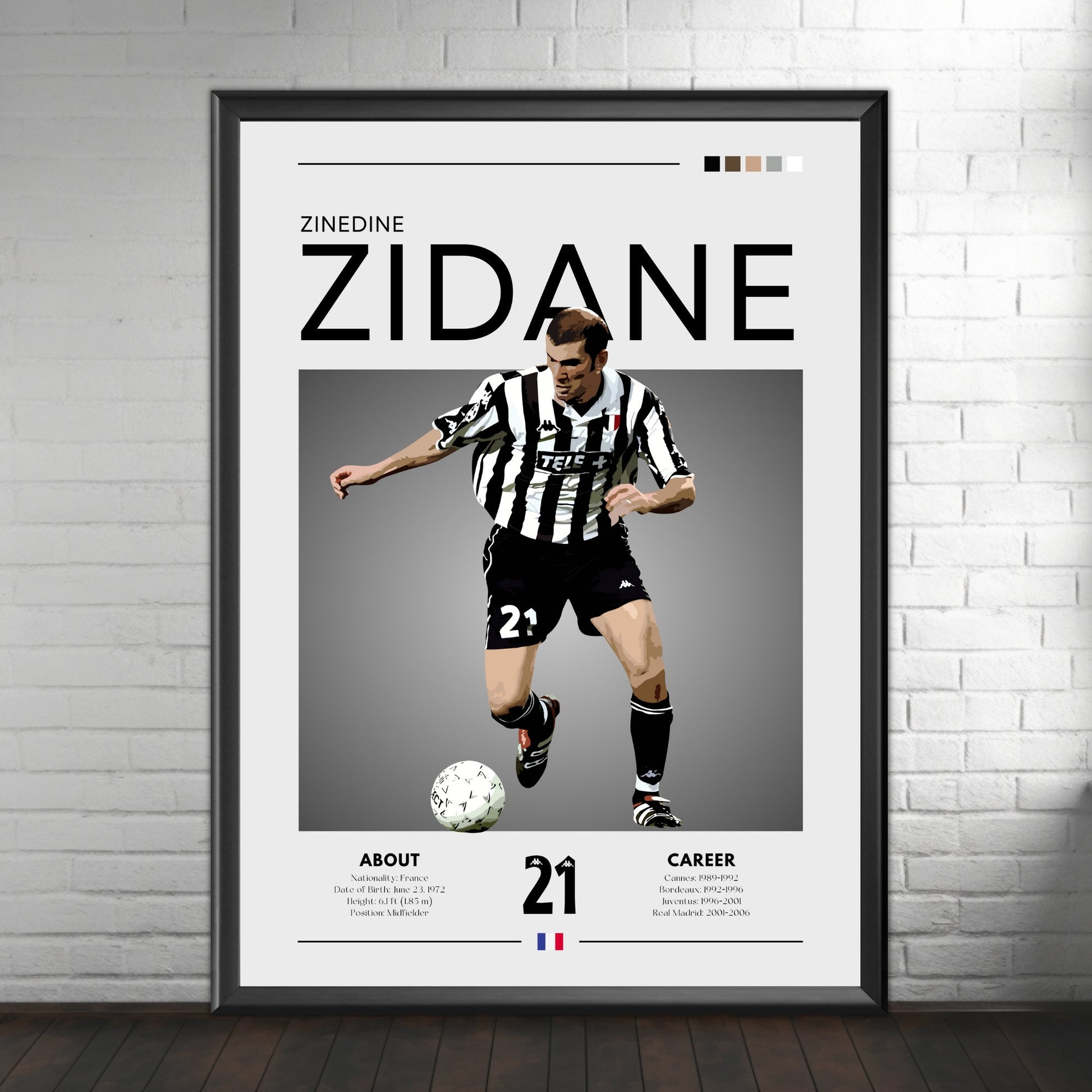 Zinedine Zidane Juventus Poster