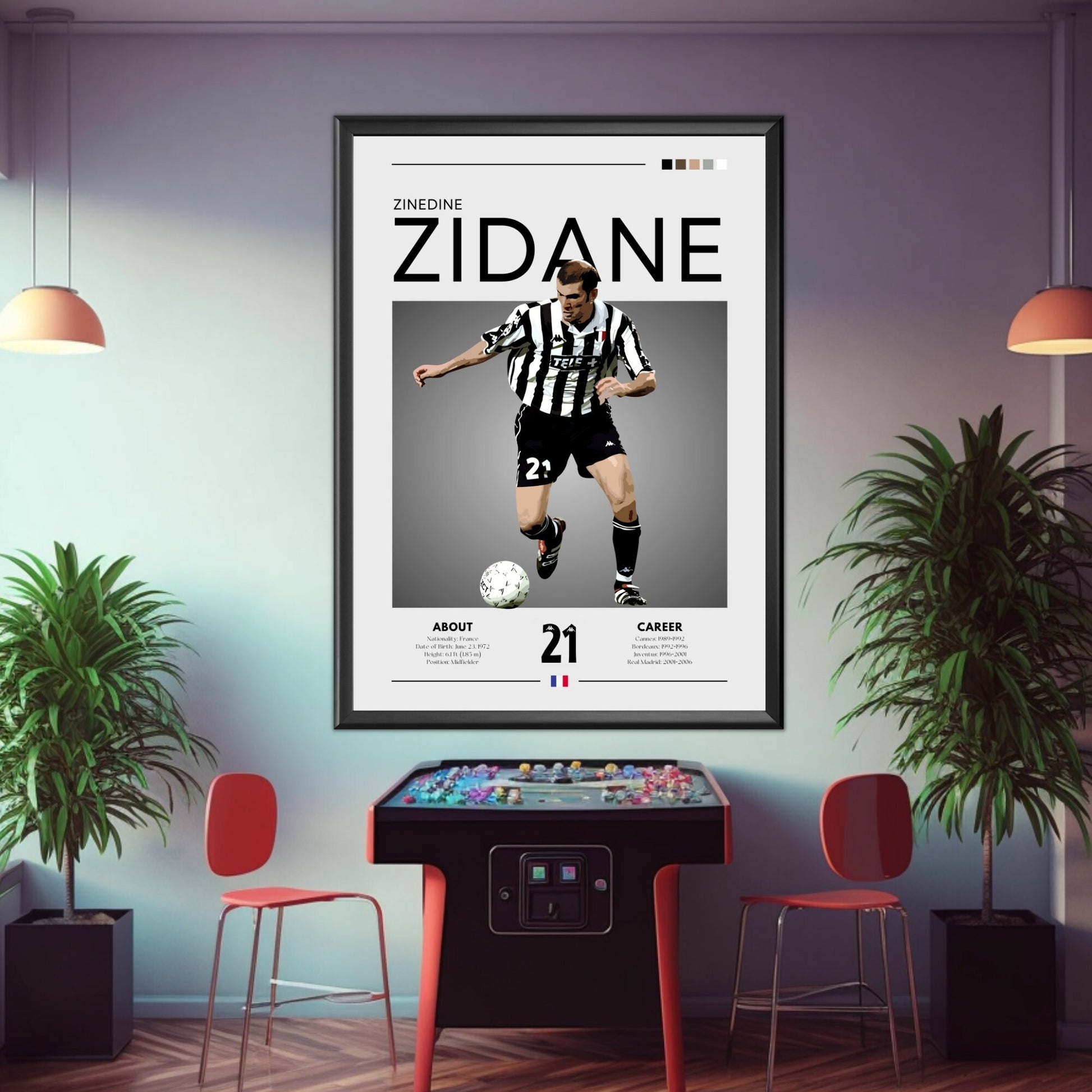 Zinedine Zidane Juventus Poster