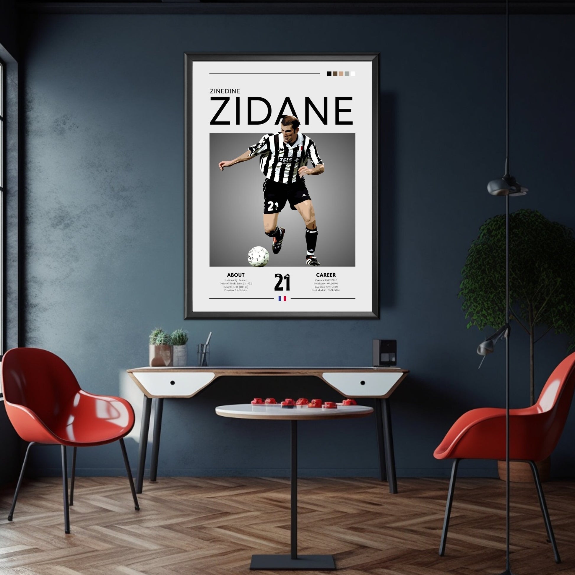 Zinedine Zidane Juventus Poster