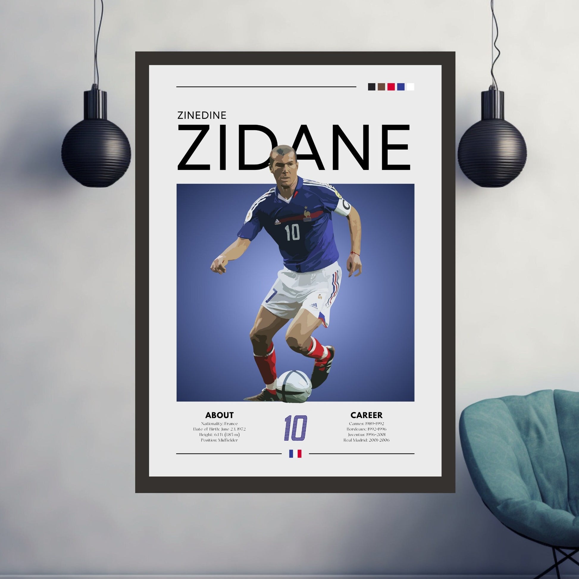 Zinedine Zidane France Poster