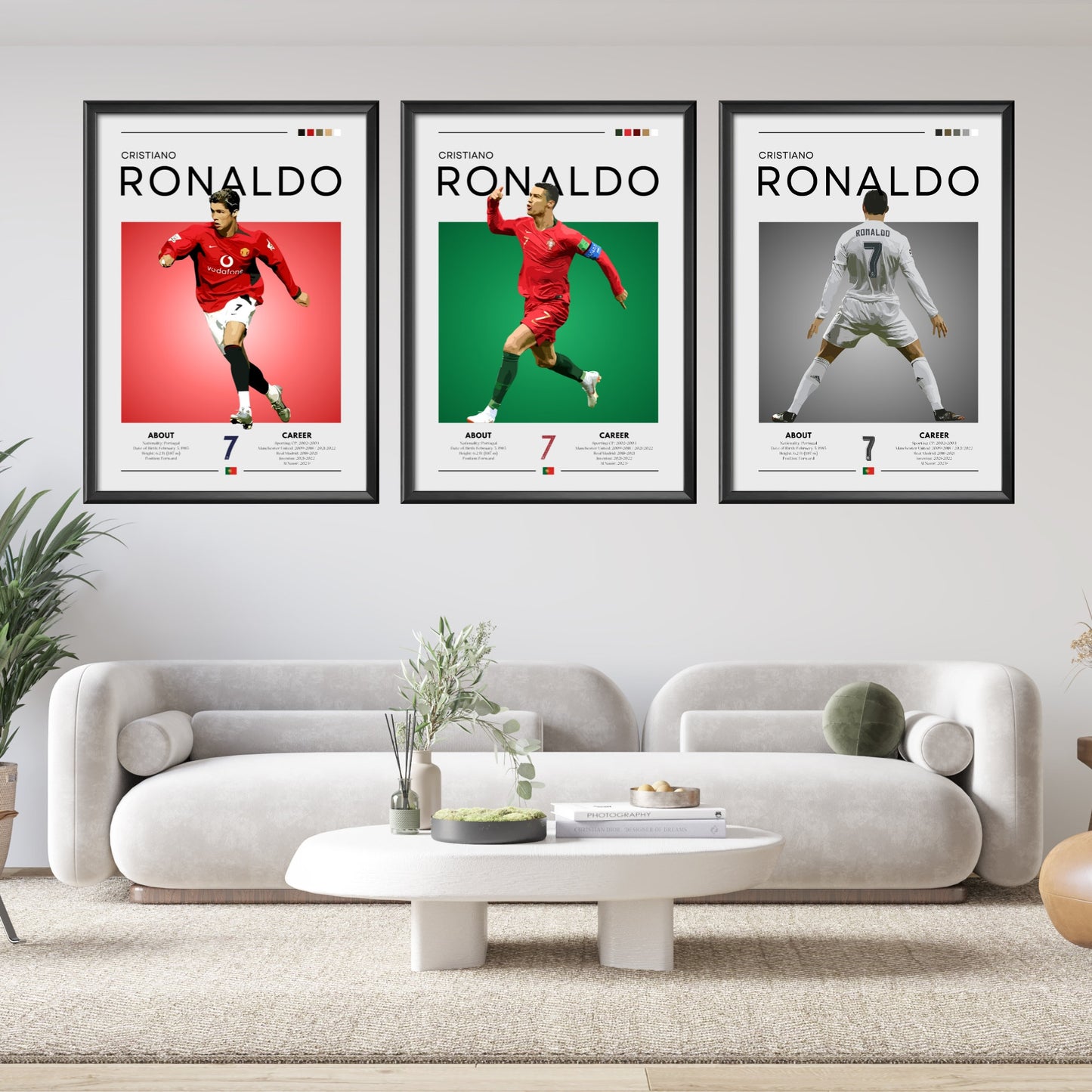 Cristiano Ronaldo Poster Bundle, Cristiano Ronaldo prints, Football Gift, Sports Posters, Football Player Poster, Soccer Wall Art, Ronaldo