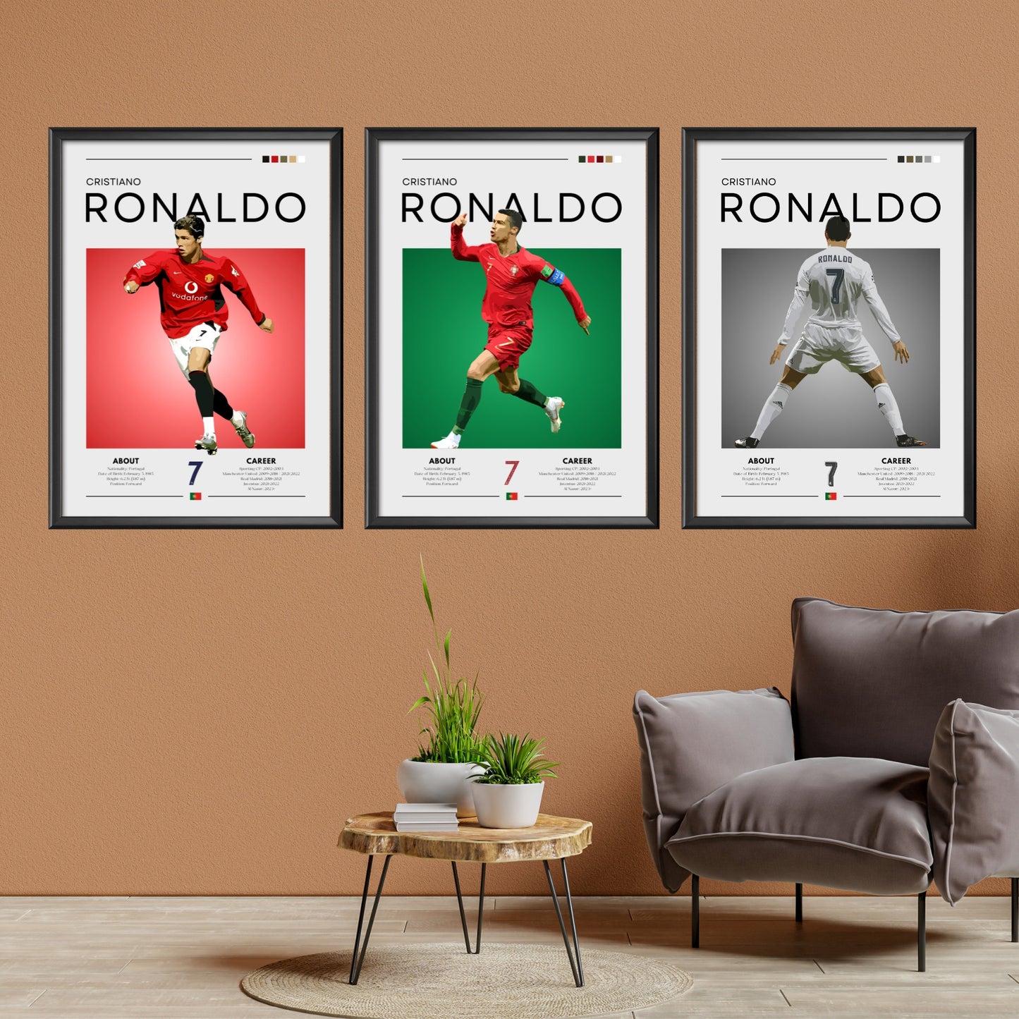 Cristiano Ronaldo Poster Bundle, Cristiano Ronaldo prints, Football Gift, Sports Posters, Football Player Poster, Soccer Wall Art, Ronaldo