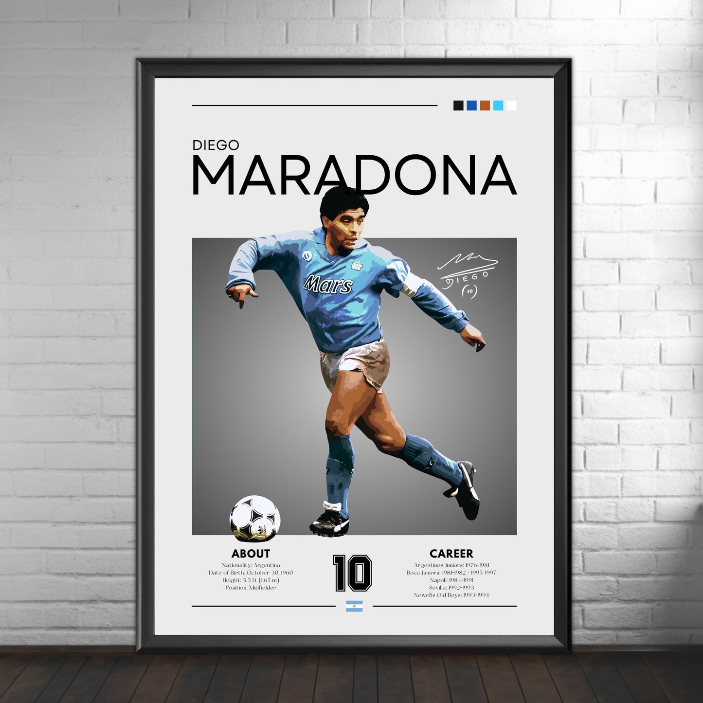 Maradona Napoli Poster