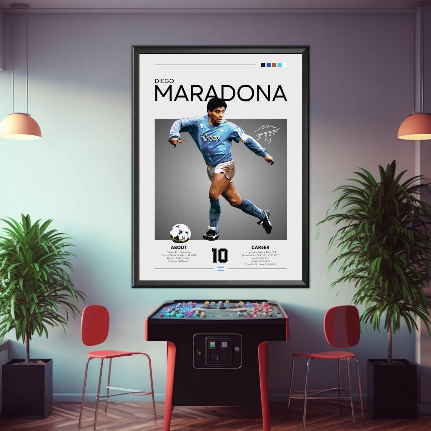 Maradona Napoli Poster