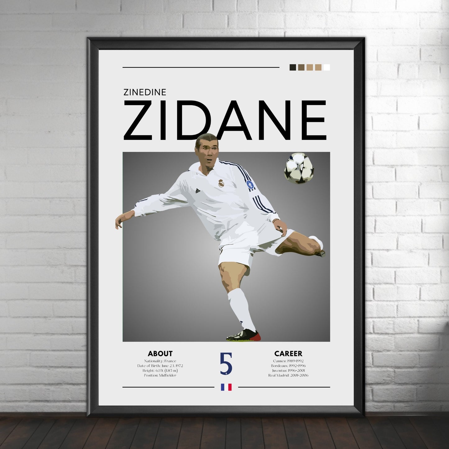 Zinedine Zidane Real Madrid Poster