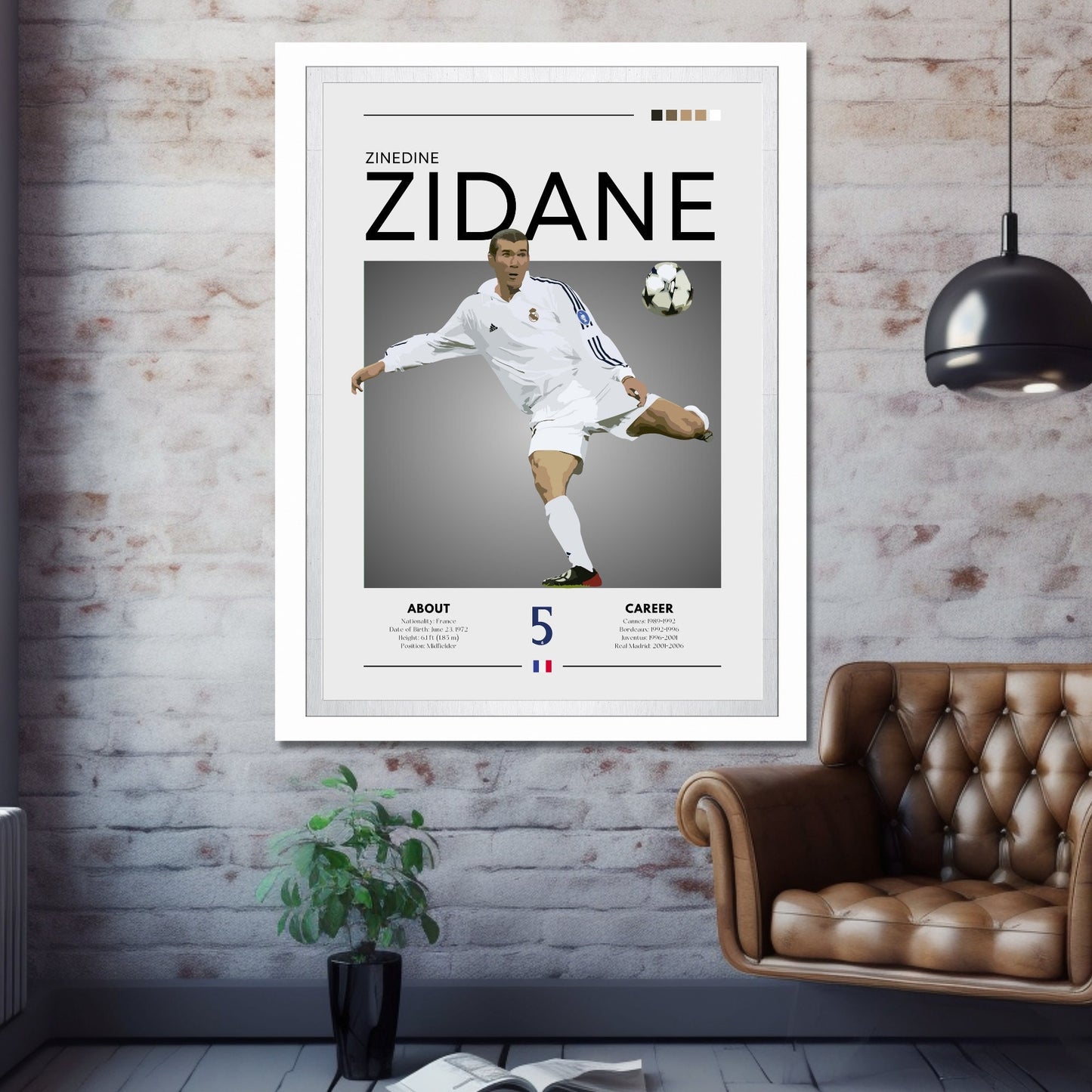 Zinedine Zidane Real Madrid Poster