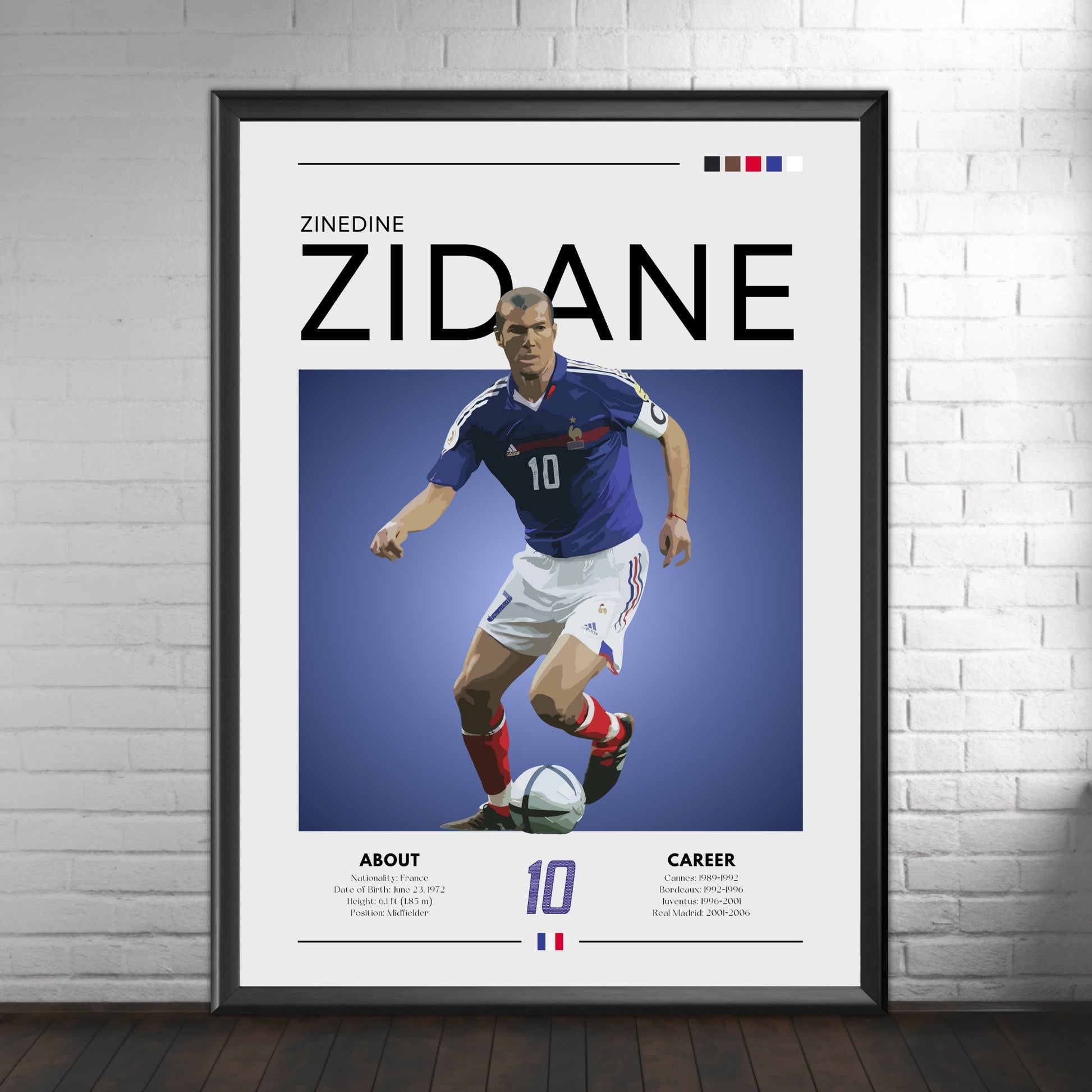 Zinedine Zidane France Poster