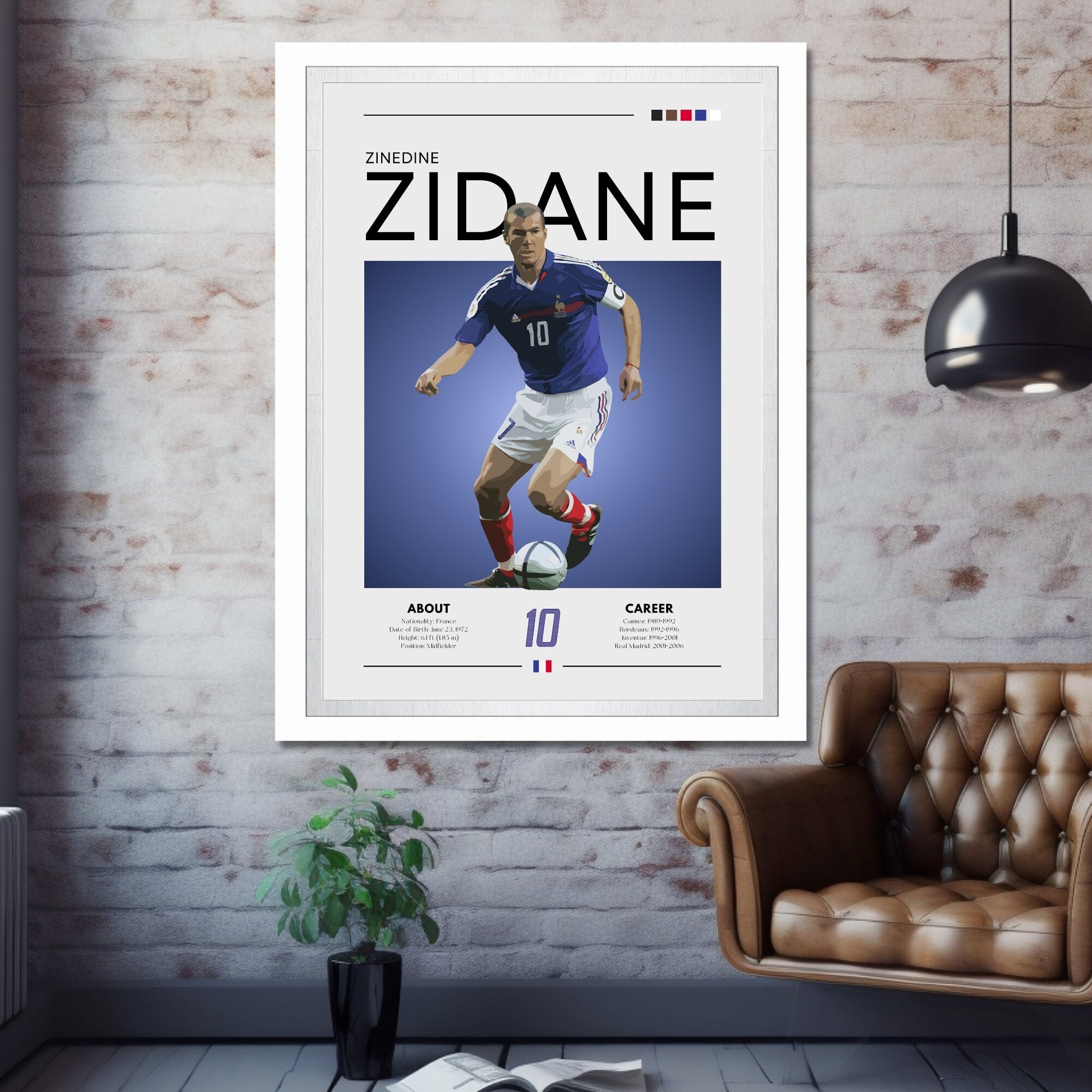 Zinedine Zidane France Poster