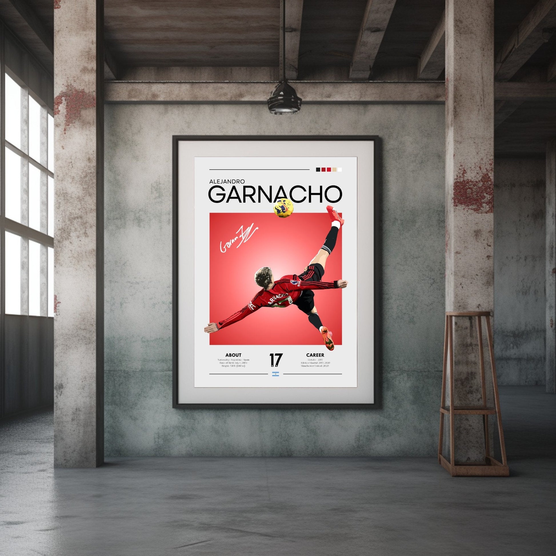 Alejandro Garnacho bycicle kick poster