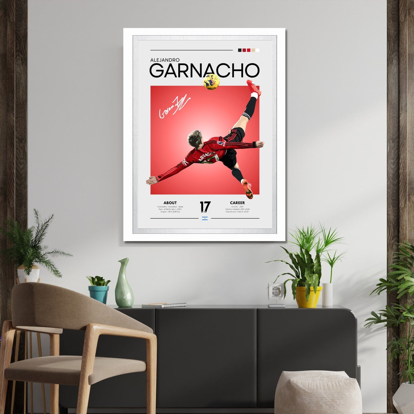 Alejandro Garnacho bycicle kick poster