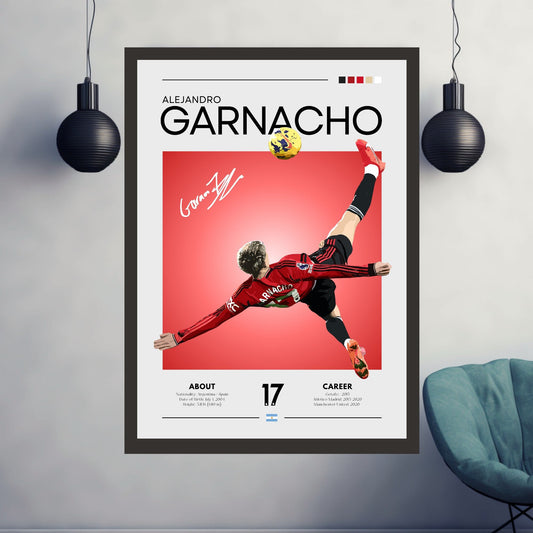 Alejandro Garnacho bycicle kick poster