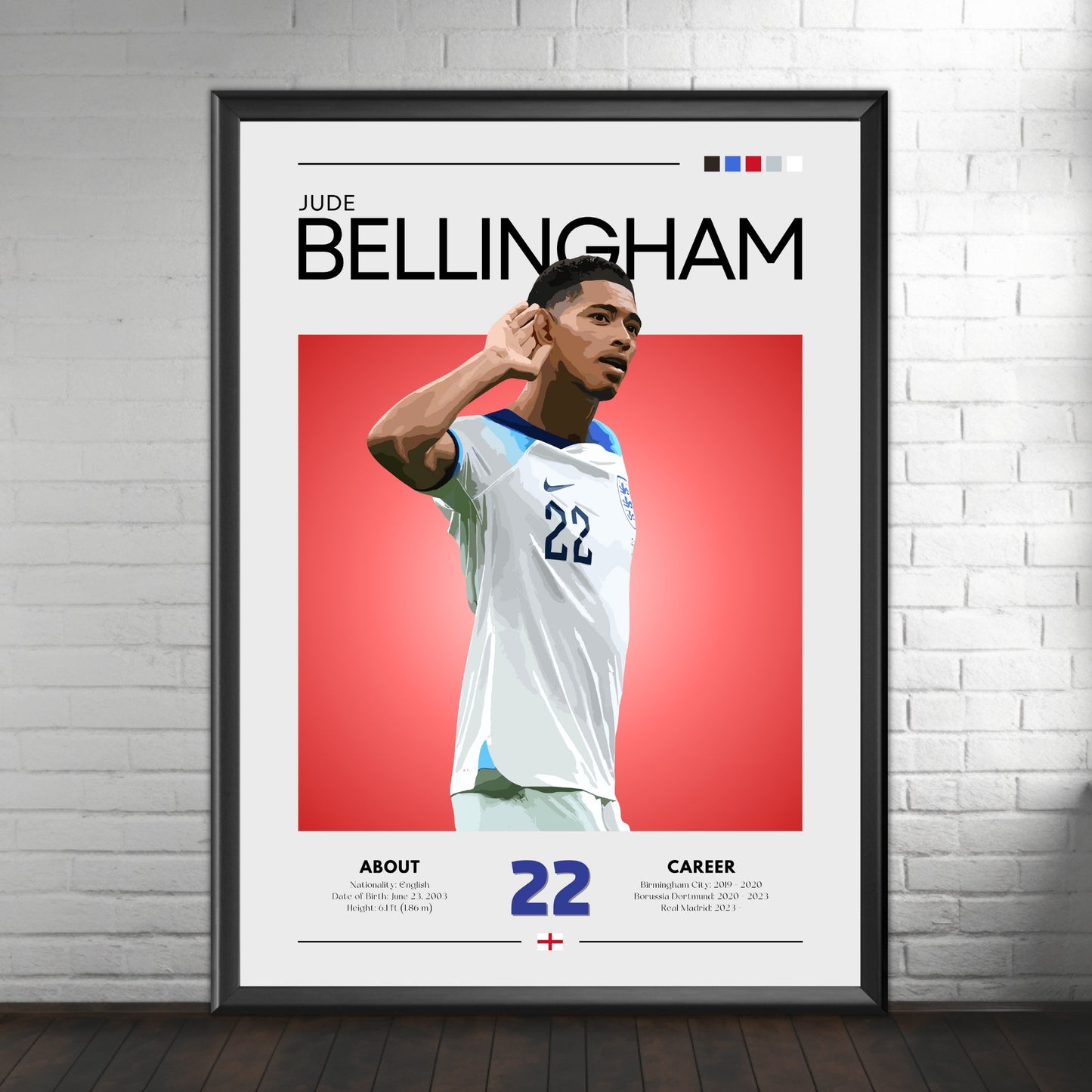 Jude Bellingham England Poster