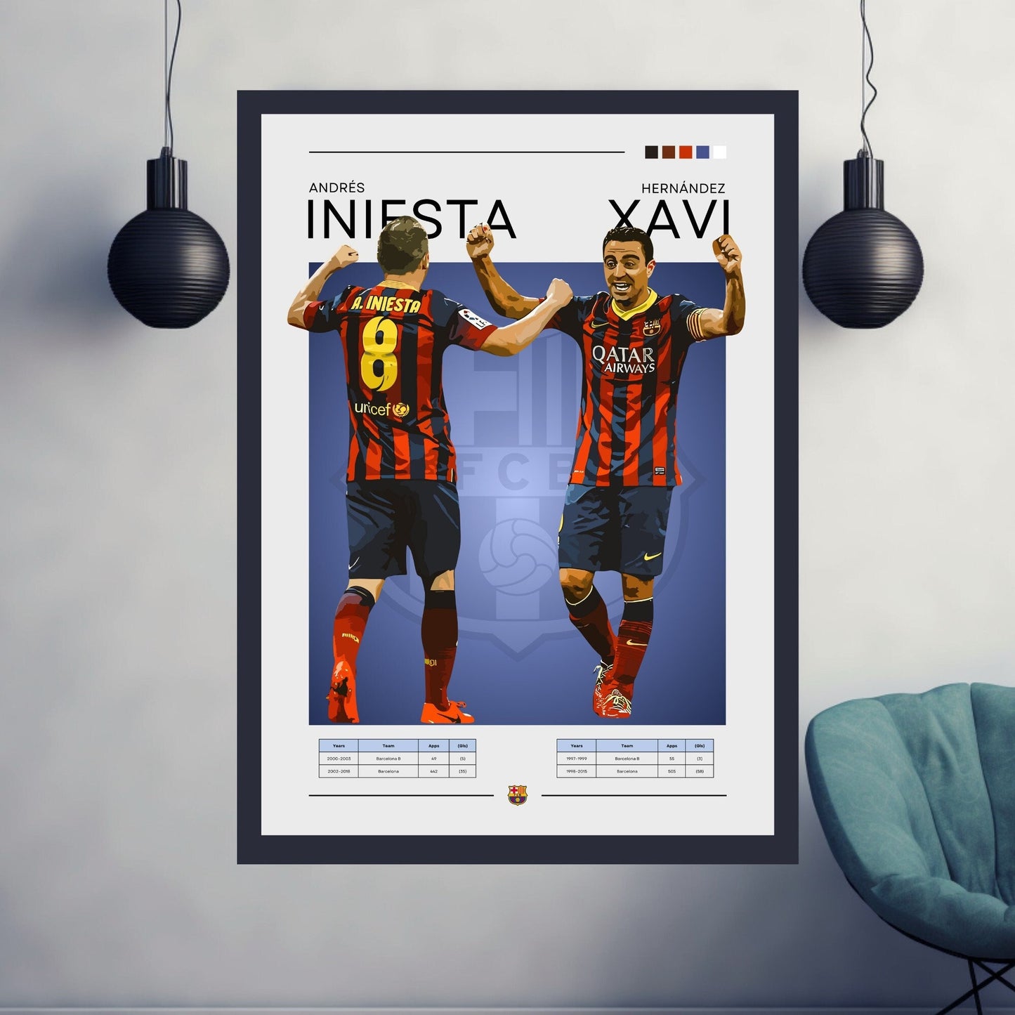 Xavi & Iniesta poster