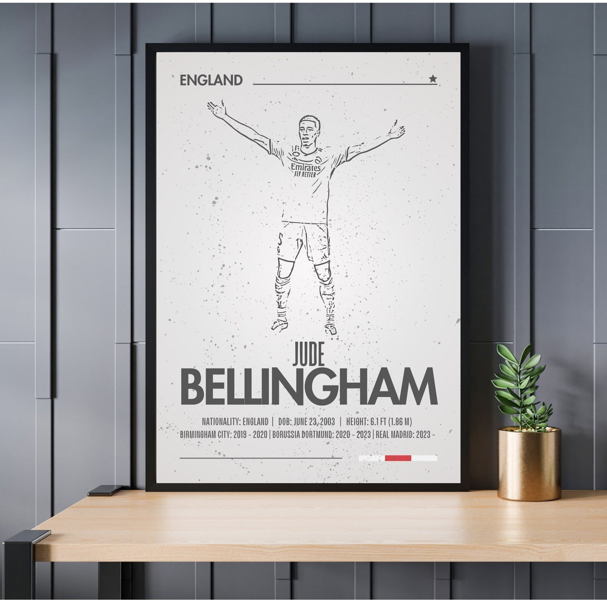 Silhouette Jude Bellingham Print