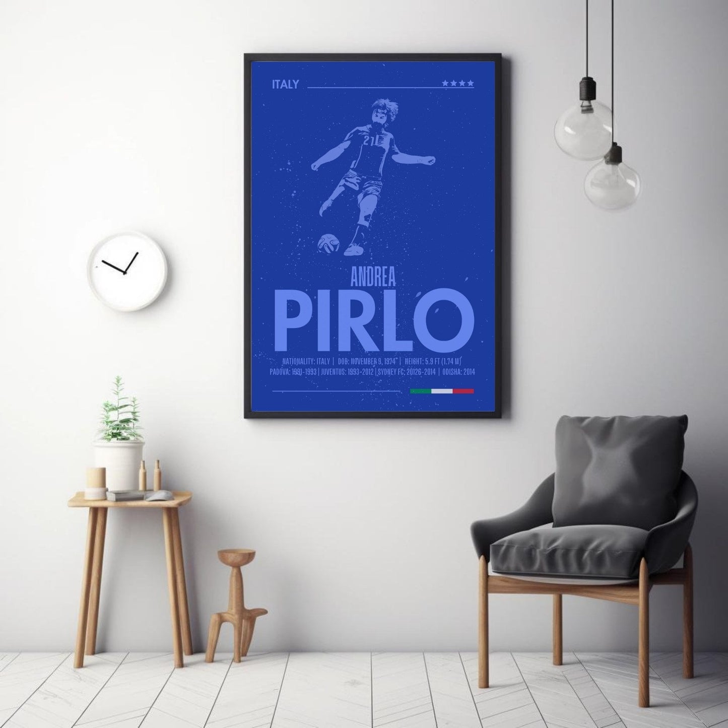 Andrea Pirlo Poster, Andrea Pirlo Print,