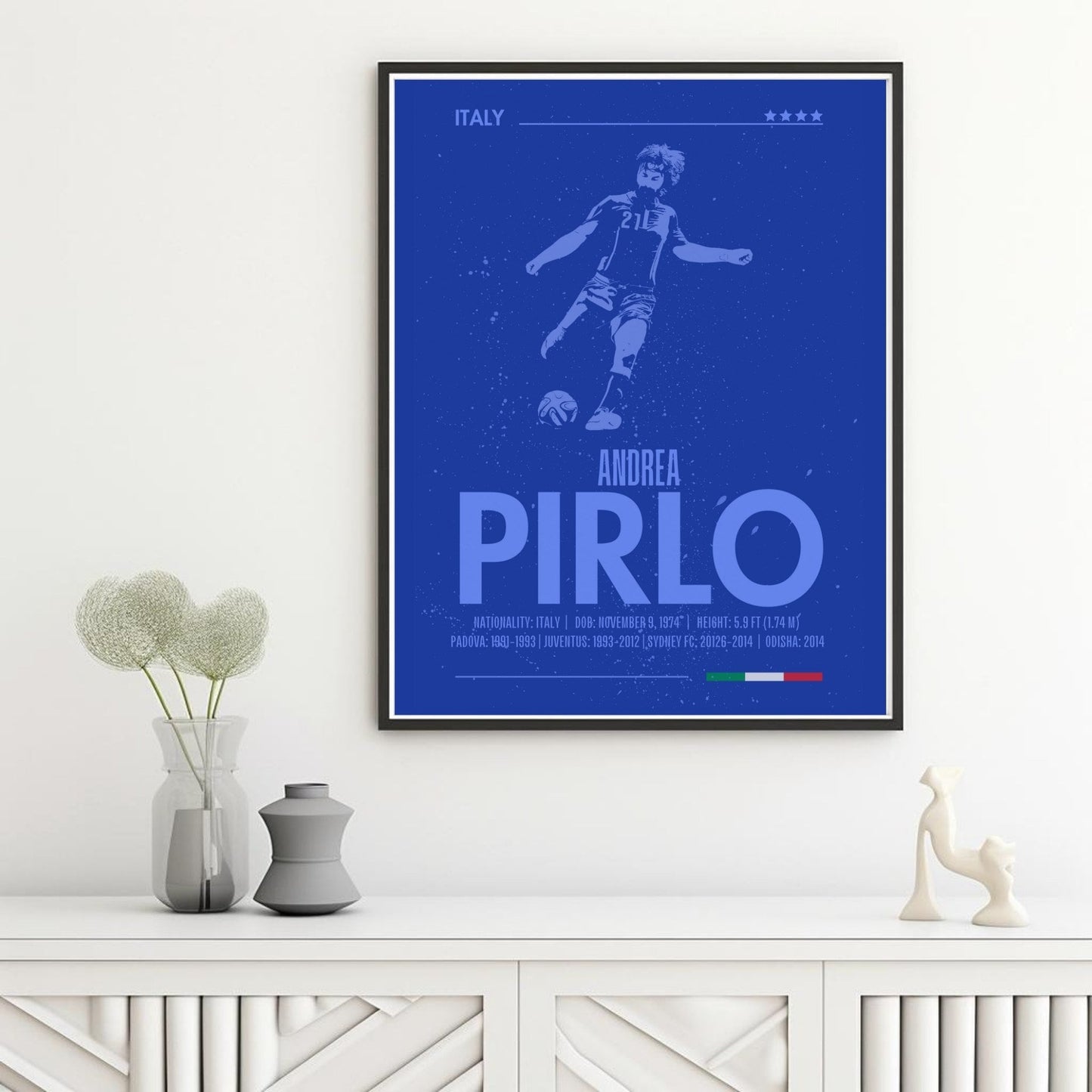 Andrea Pirlo Poster, Andrea Pirlo Print,