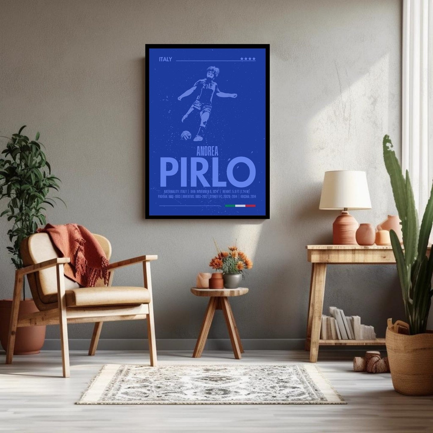 Andrea Pirlo Poster, Andrea Pirlo Print,