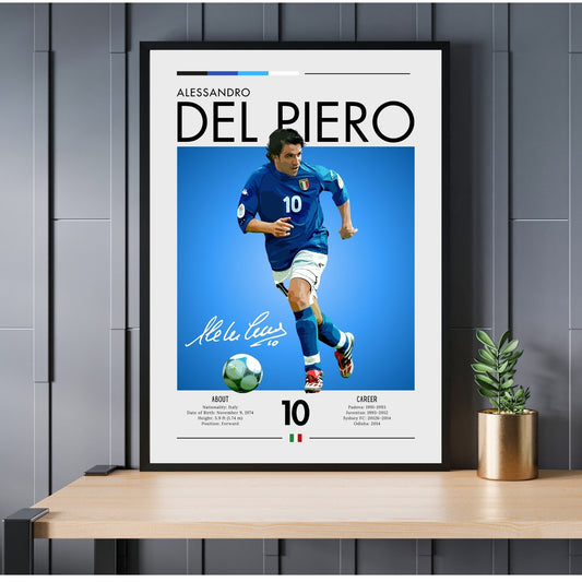 Alessandro Del Piero Print, Del Piero Poster,