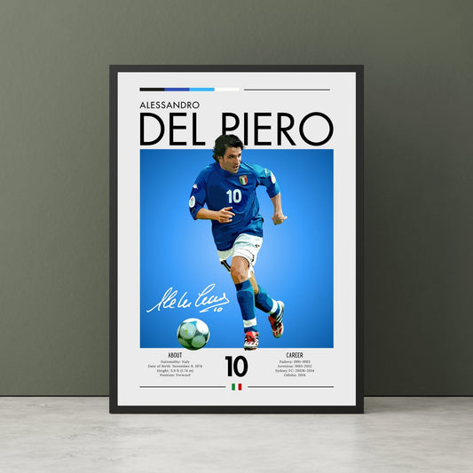 Alessandro Del Piero Print, Del Piero Poster,