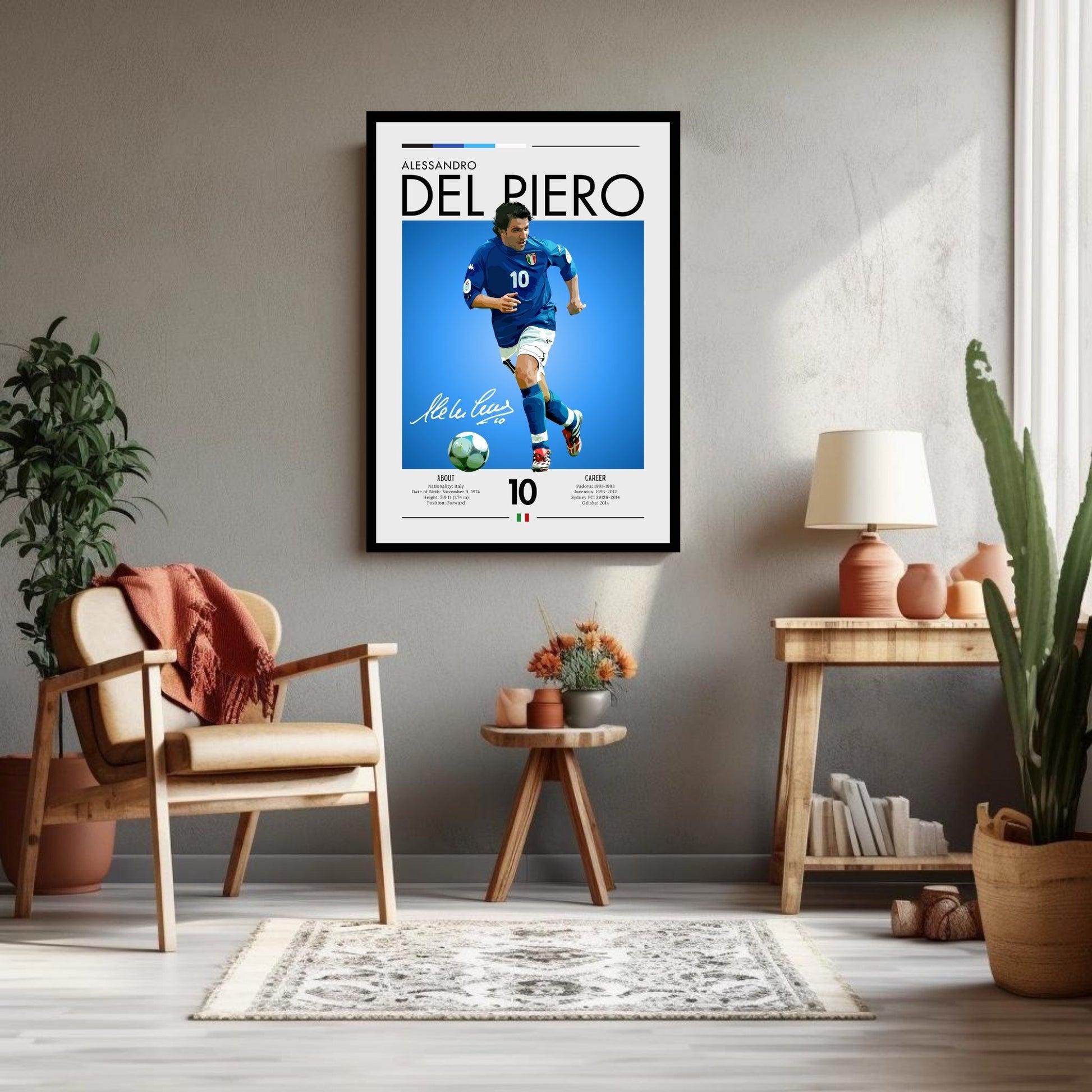 Alessandro Del Piero Print, Del Piero Poster,