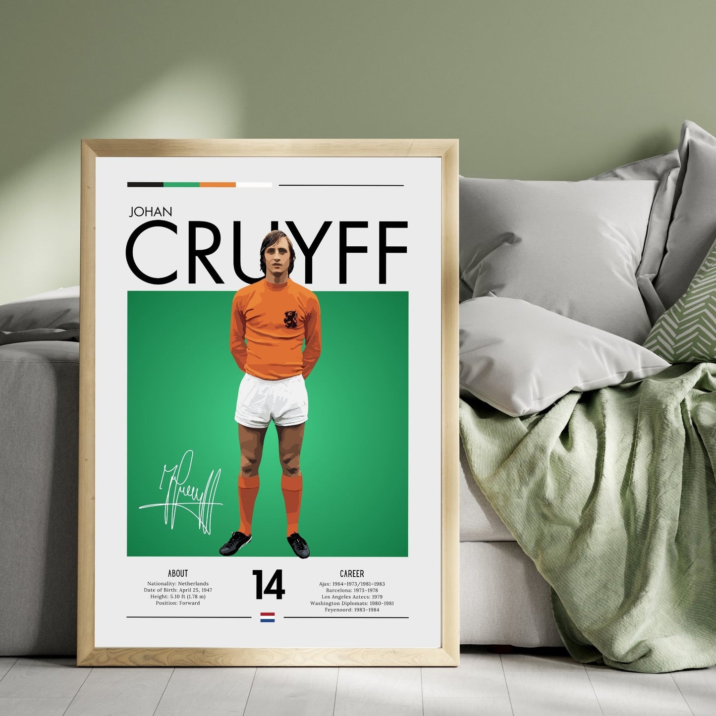 Johan Cruyff Print, Johan Cruyff Poster